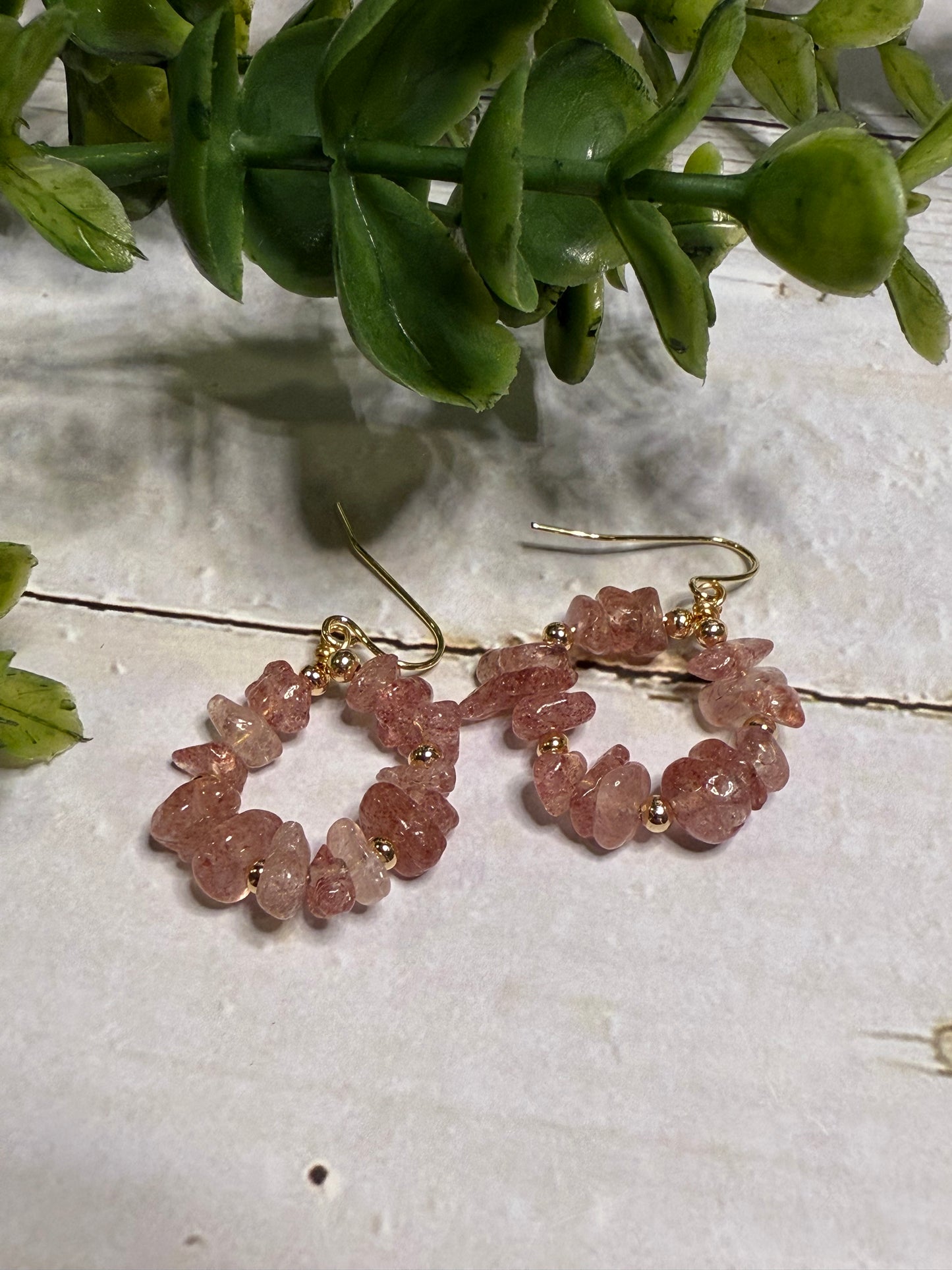 Rose Circle Earrings