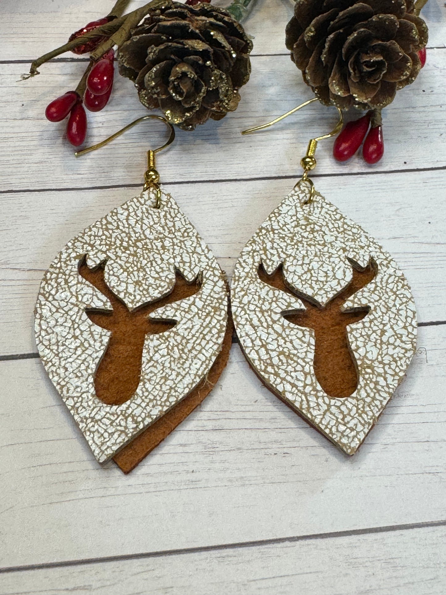 Neutral Deer Earrings