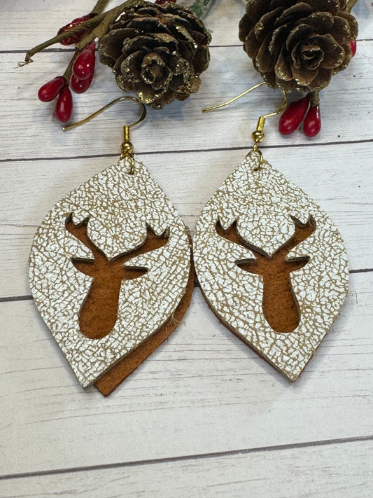 Neutral Deer Earrings