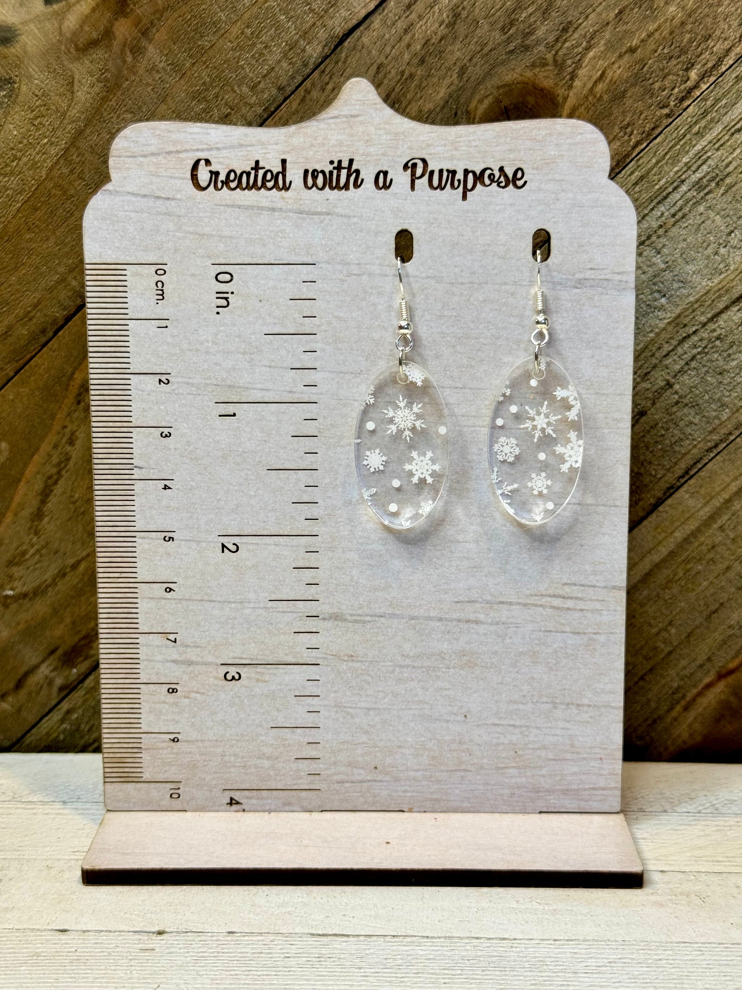 Snowflake Acrylic Oval