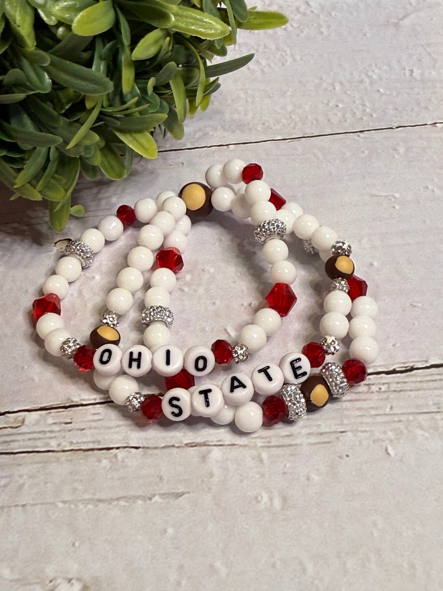 Ohio State Buckeye Bracelet Stack