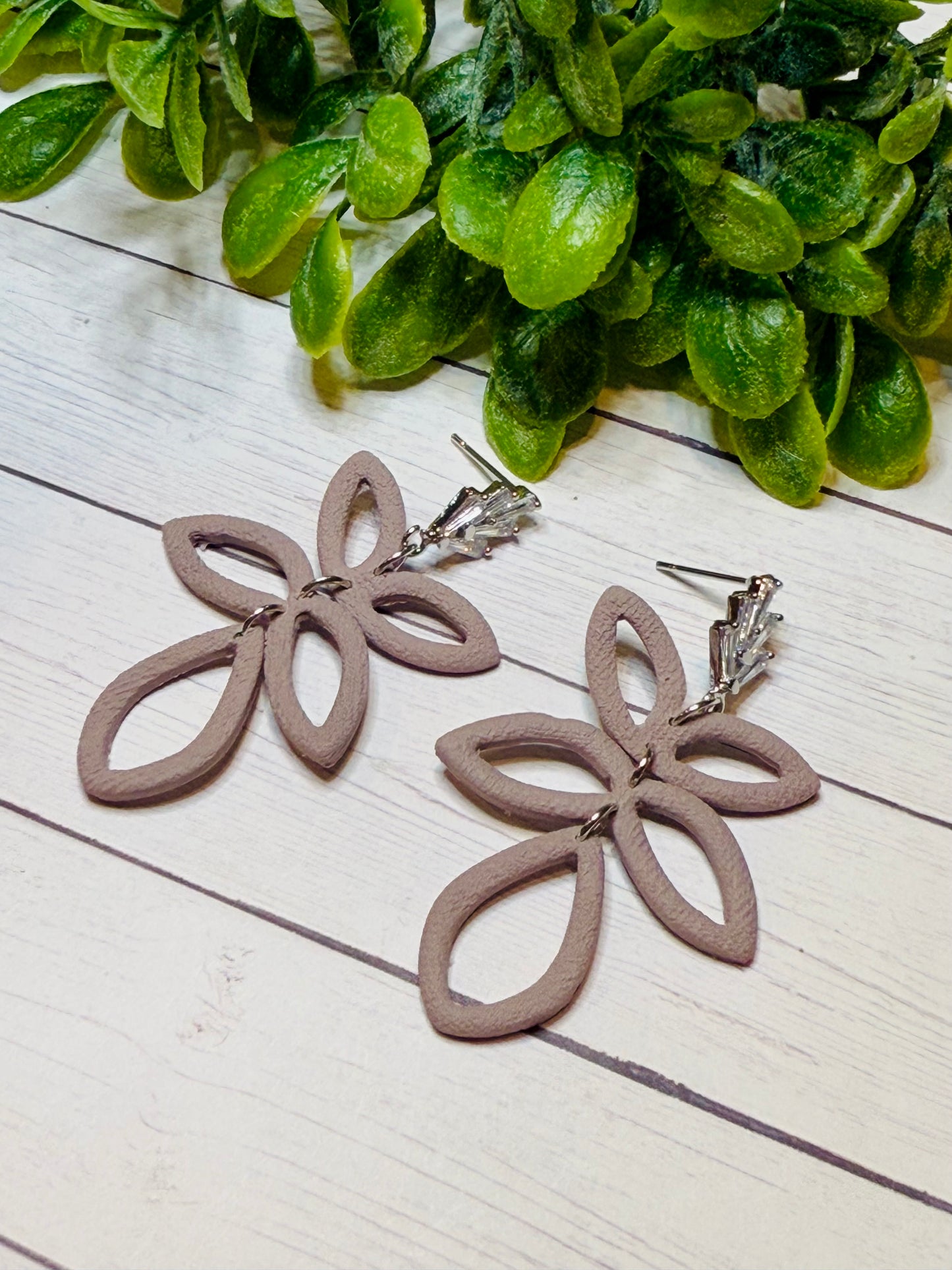 Lavender Triple Layer Elegant Earrings