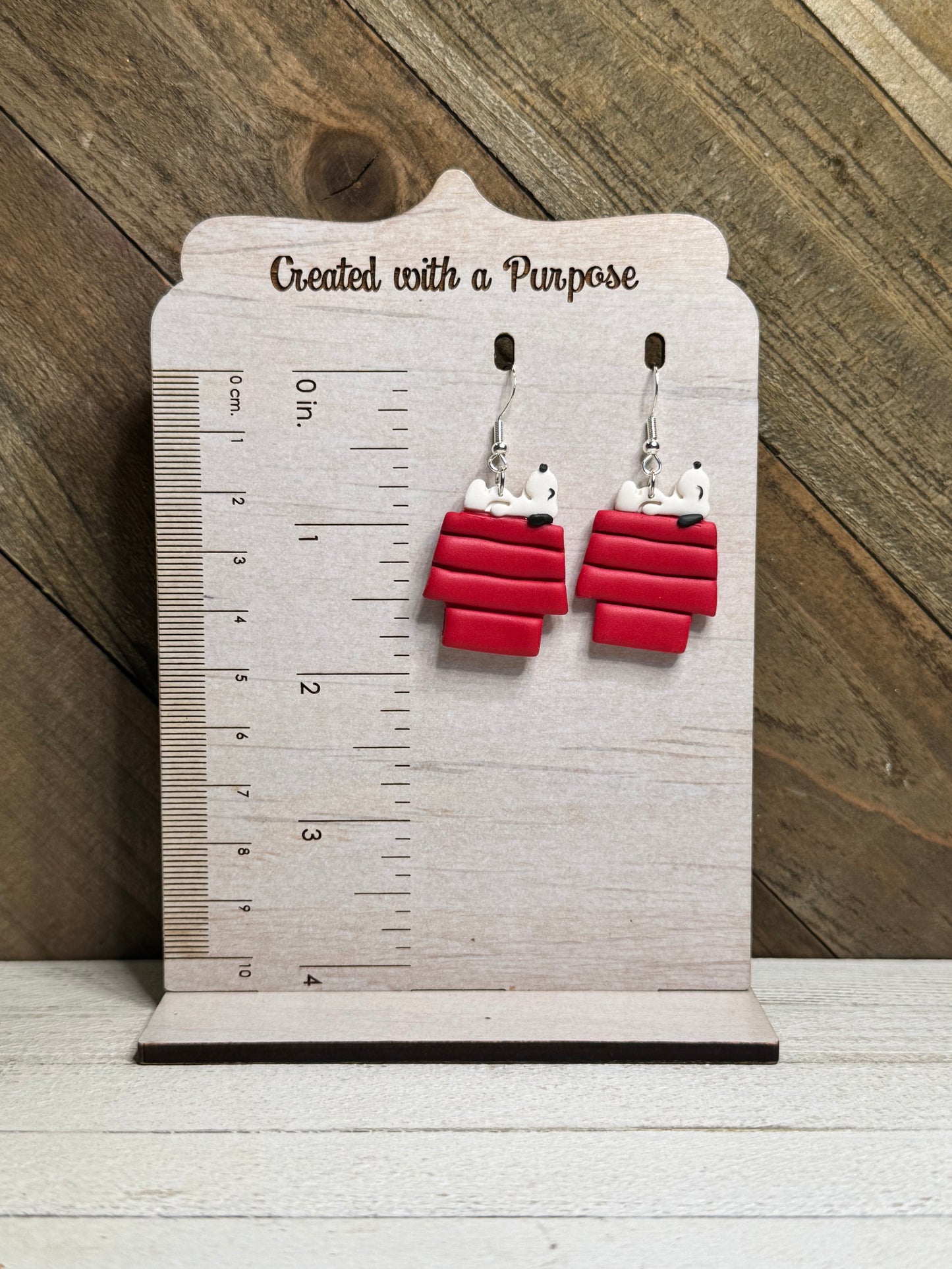 Dog On House Earrings