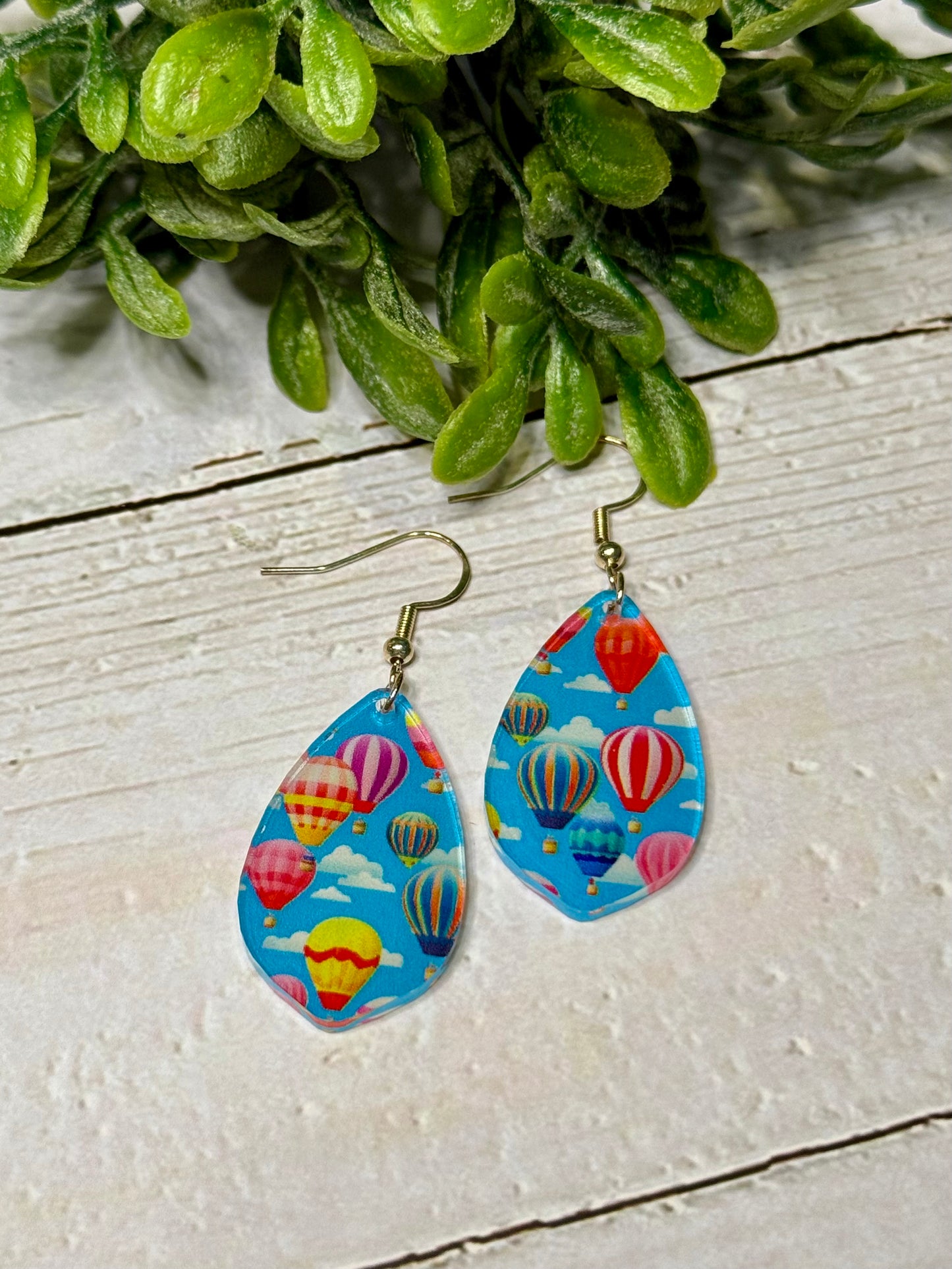 Hot Air Balloon Acrylic Earrings