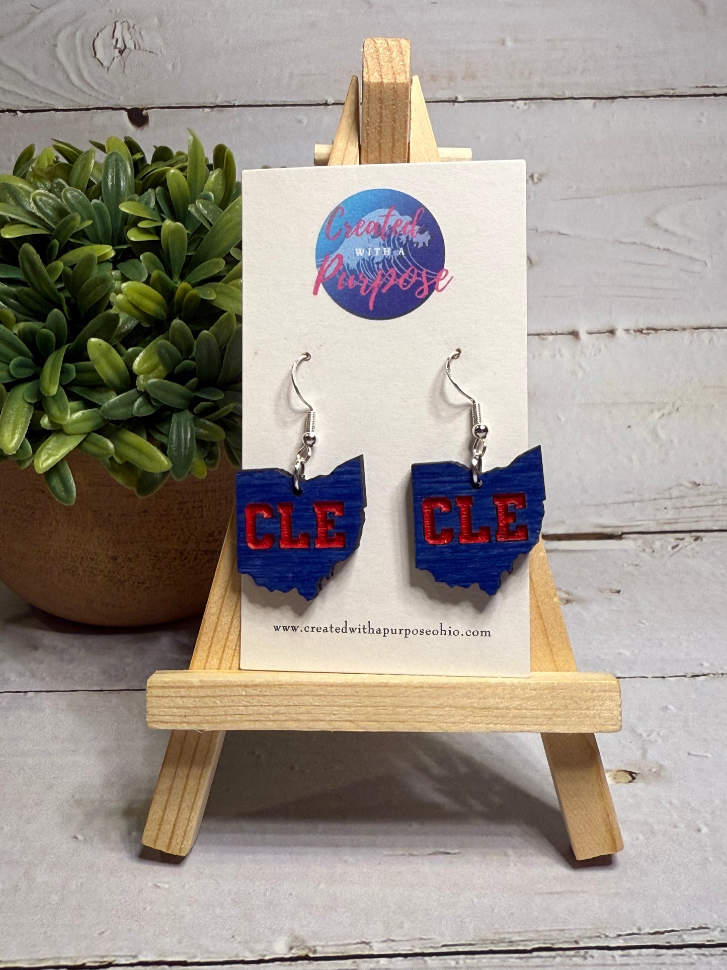 Blue CLE Earrings