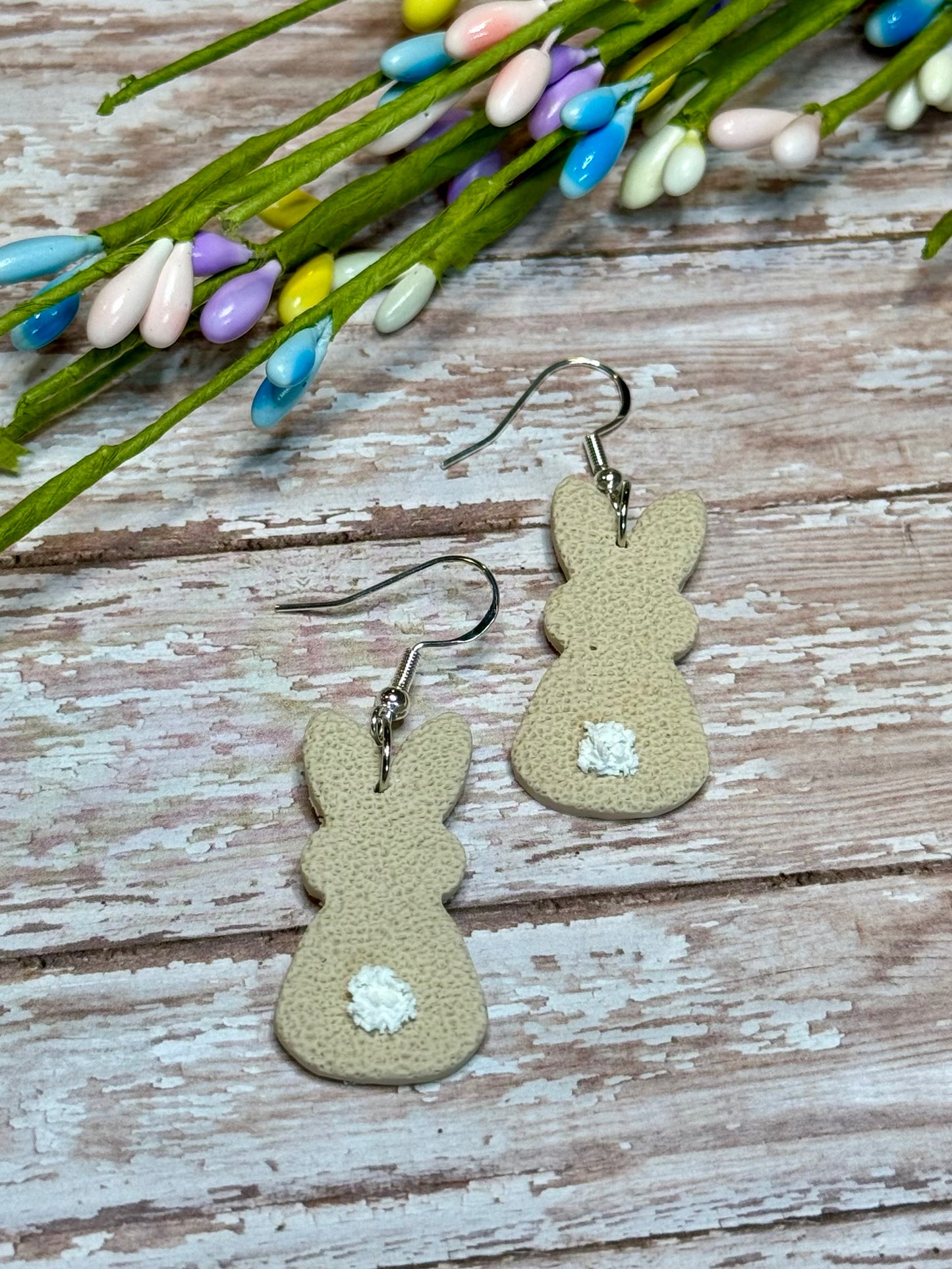 Neutral Bunny Earrings