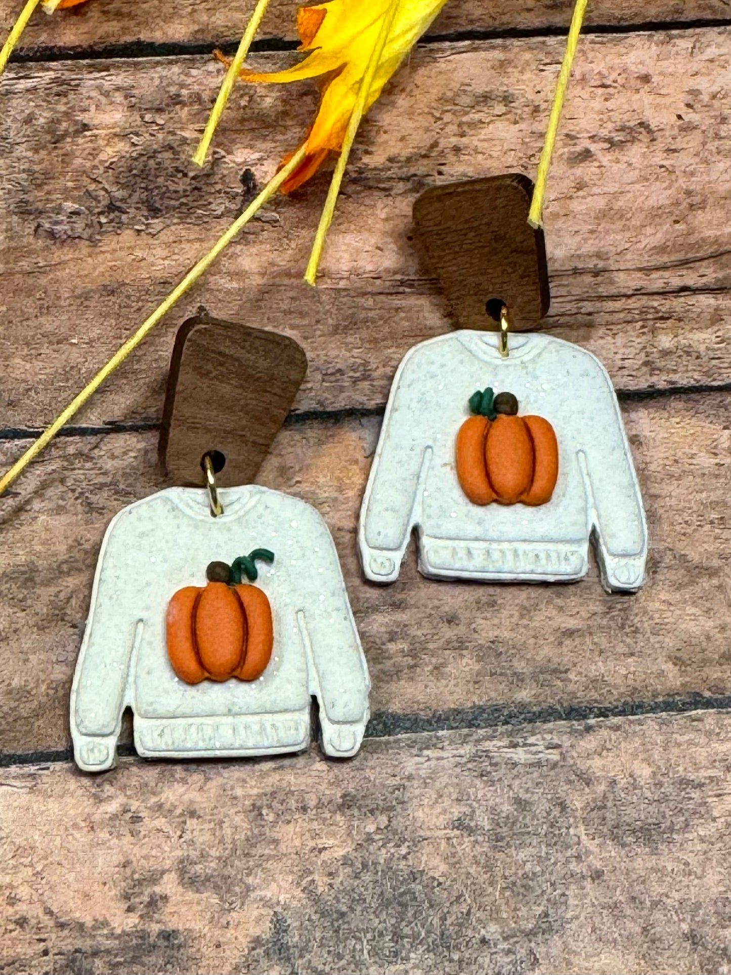Pumpkin Sweater Earrings