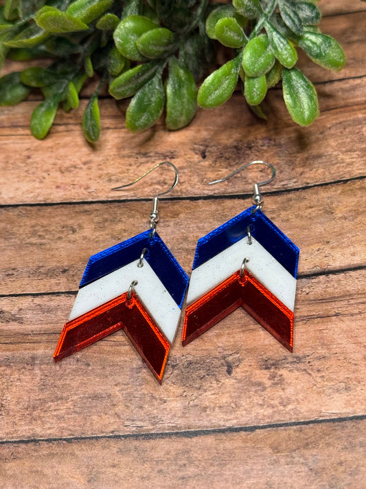 Chevron - Blue, White, Red