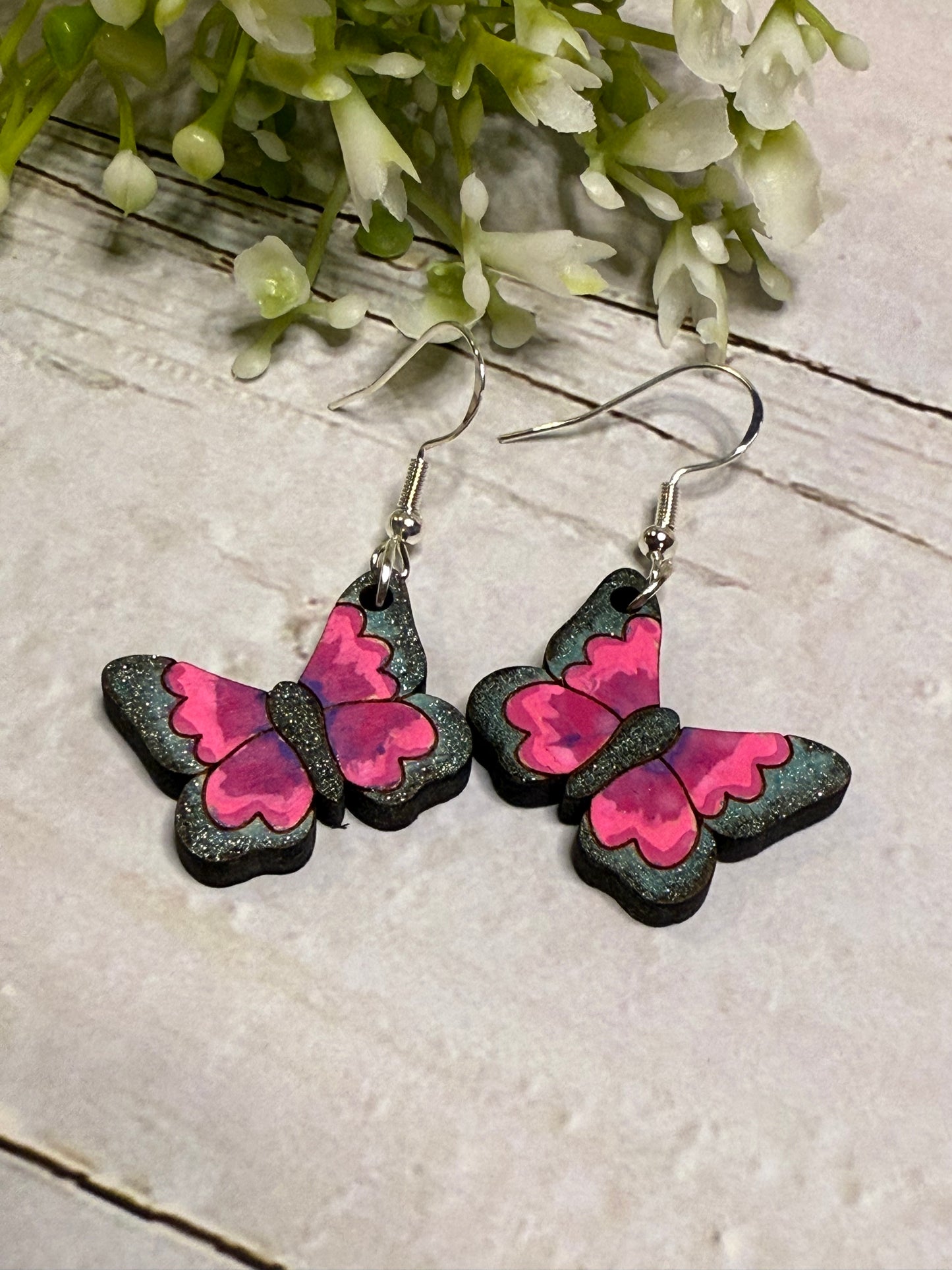 Butterfly Wood Earrings