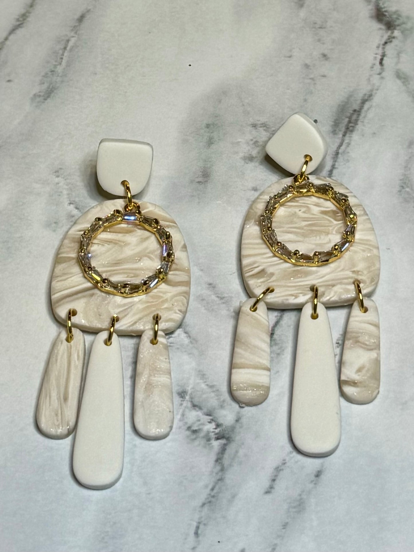 Triple Drop with Gold Circle Accent