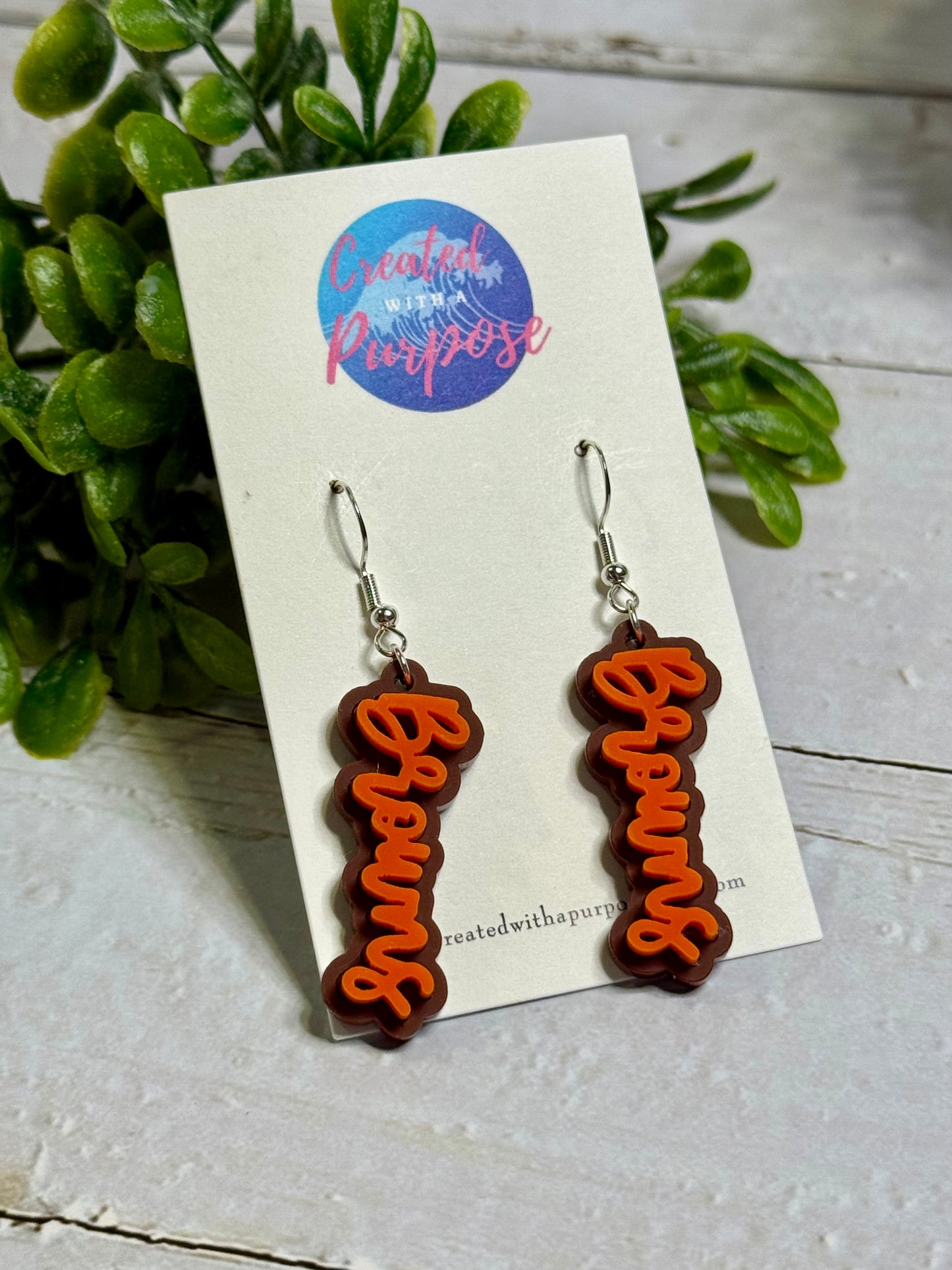 Browns Cursive Dangle