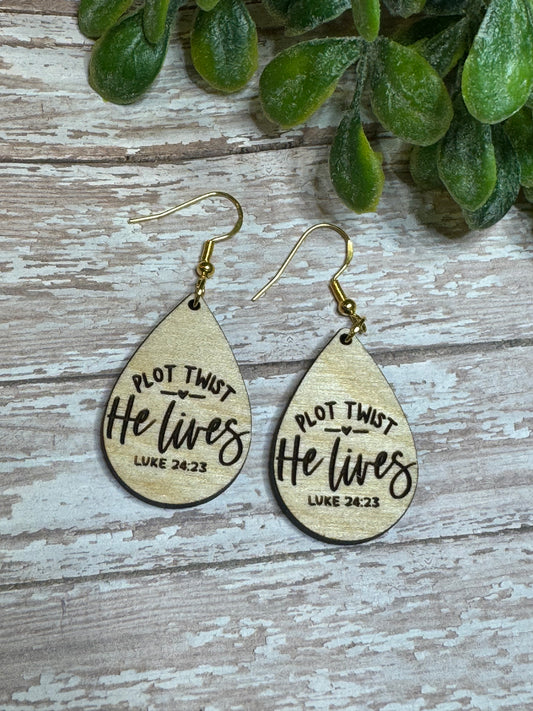 He Lives Earrings