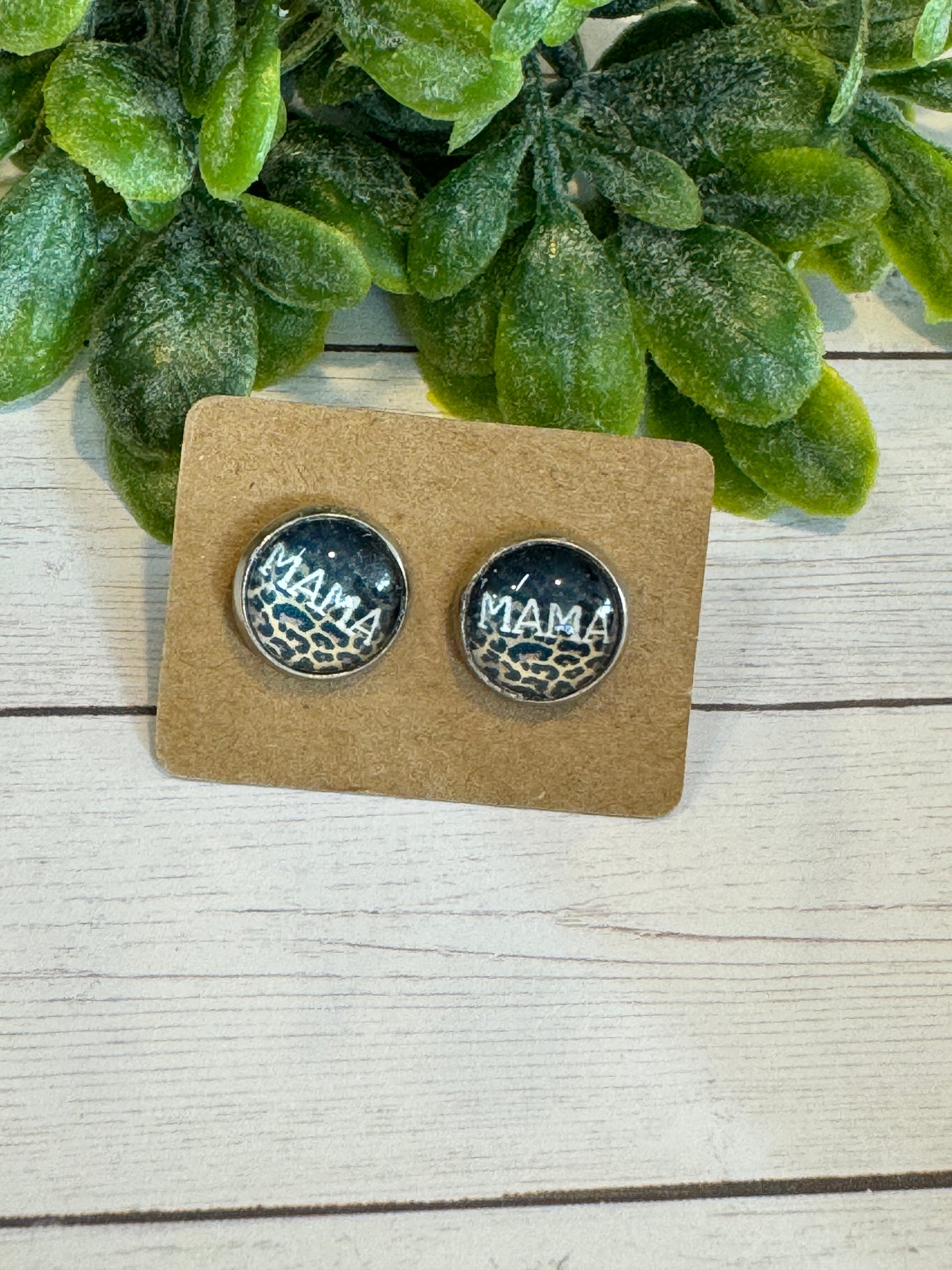 Mama Leopard Studs