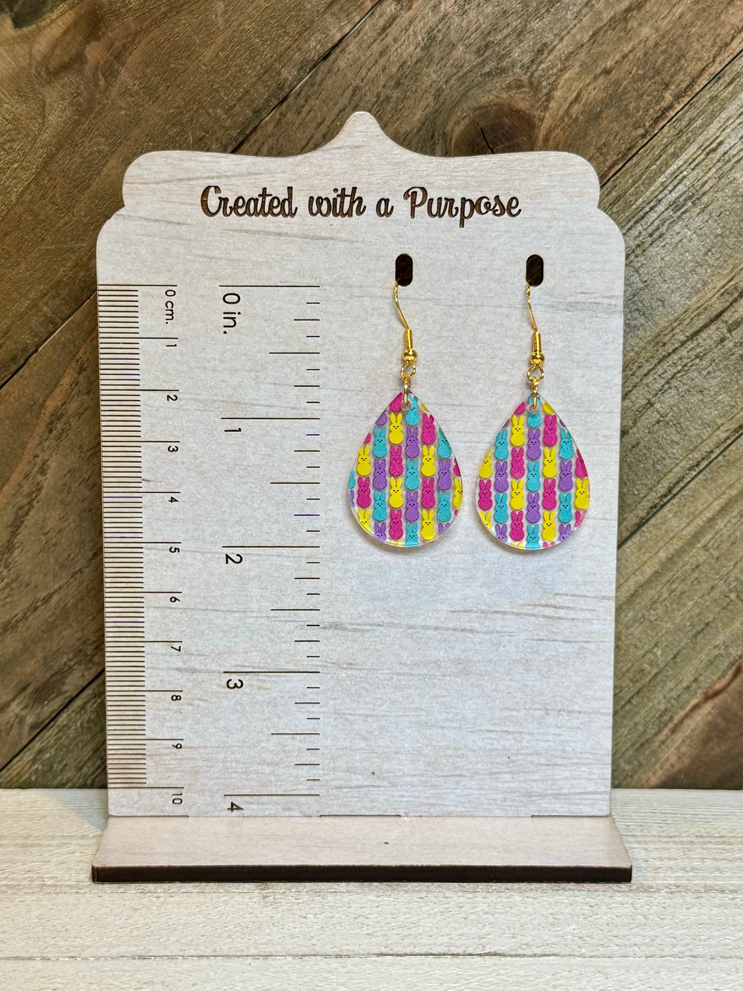 Teardrop Marshmallow Bunny Earrings