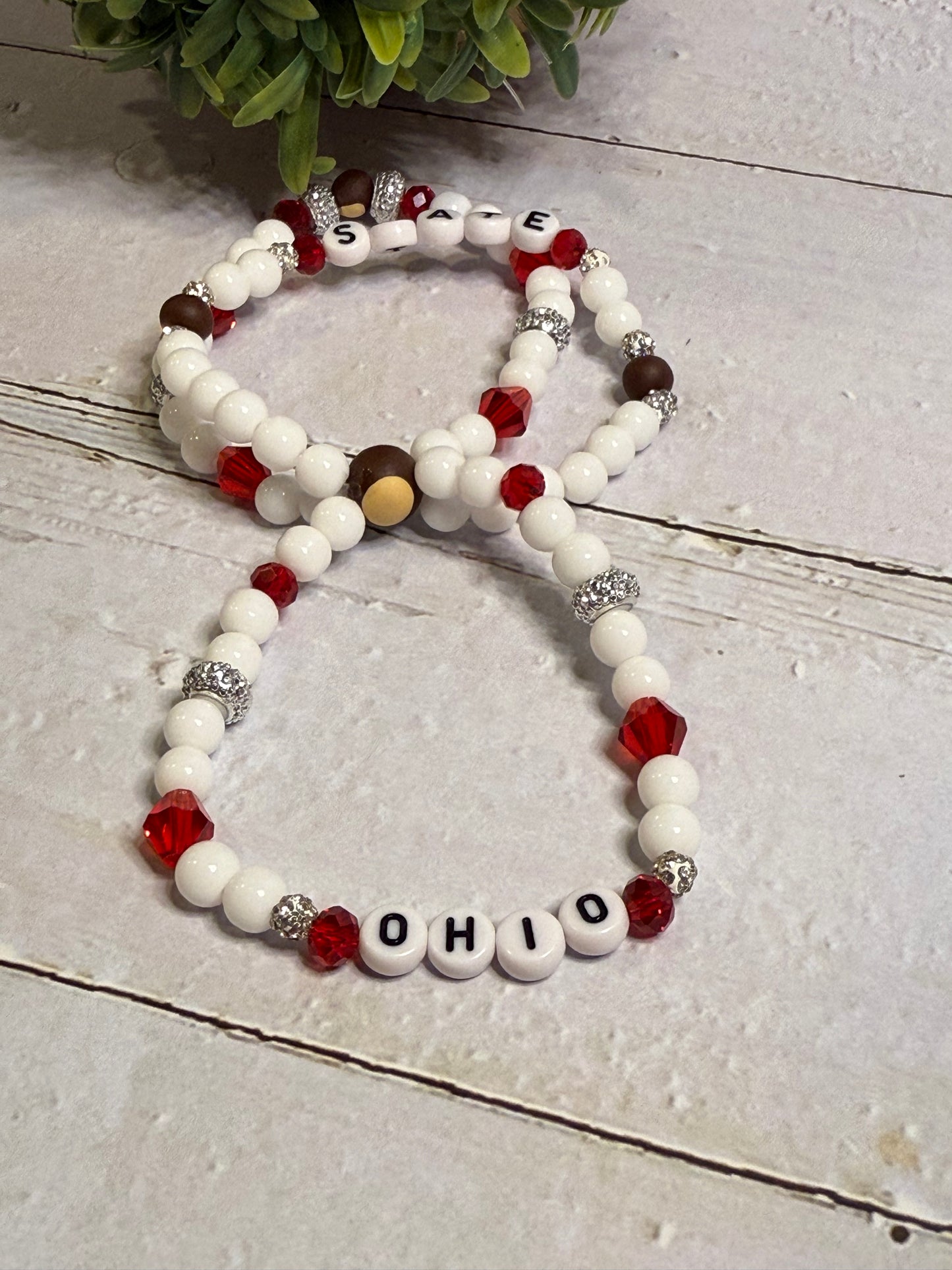 Ohio State Buckeye Bracelet Stack