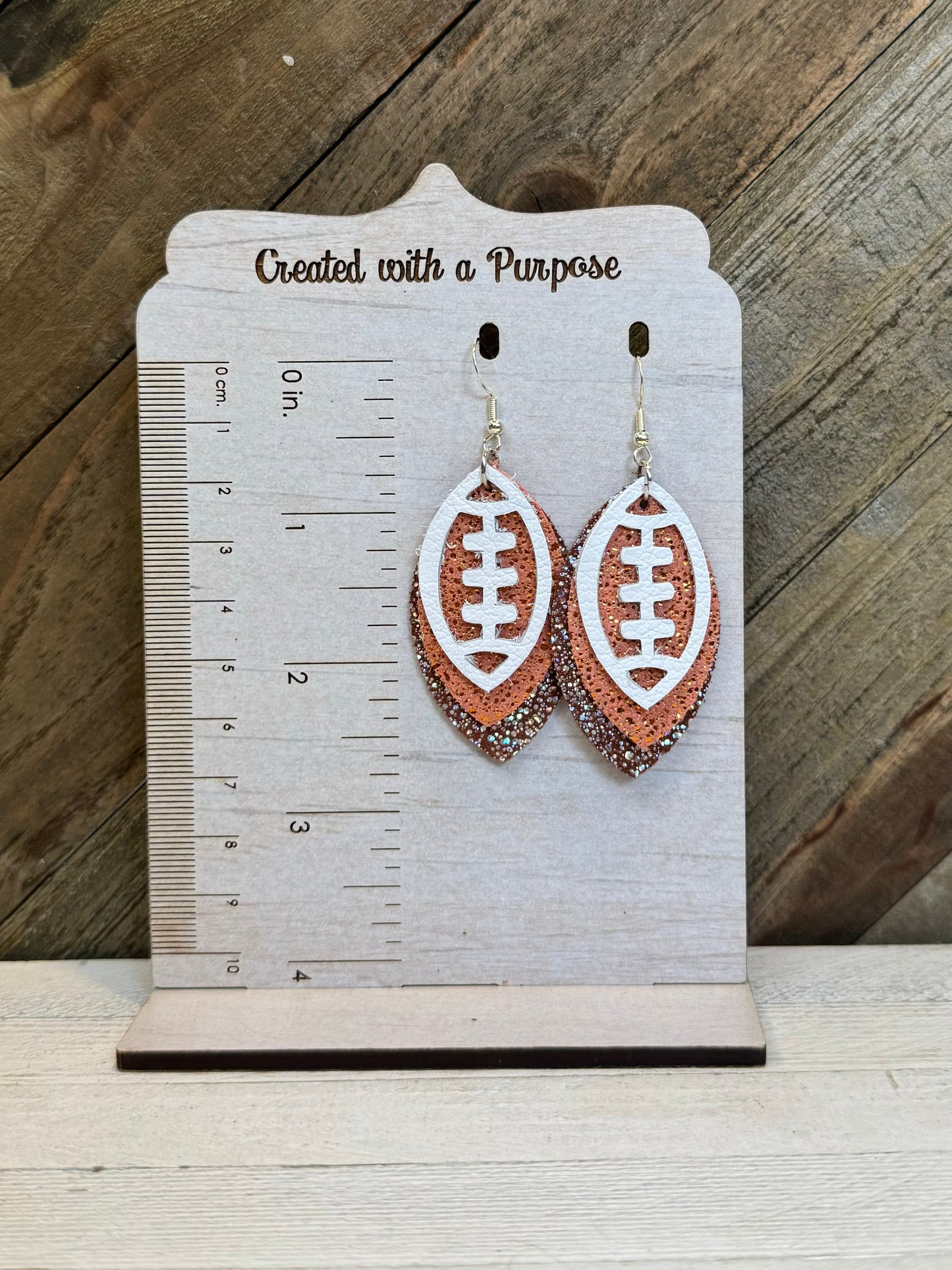 Sparkle Orange and Brown Football