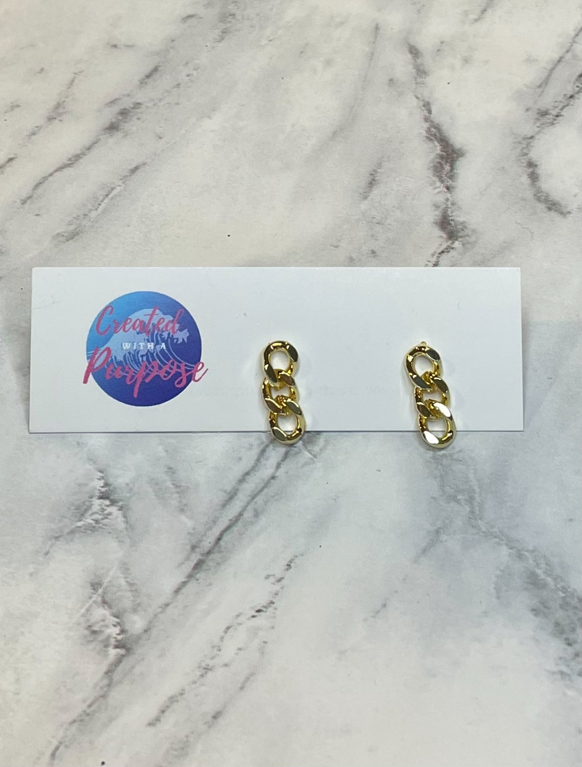 Gold Chain Studs