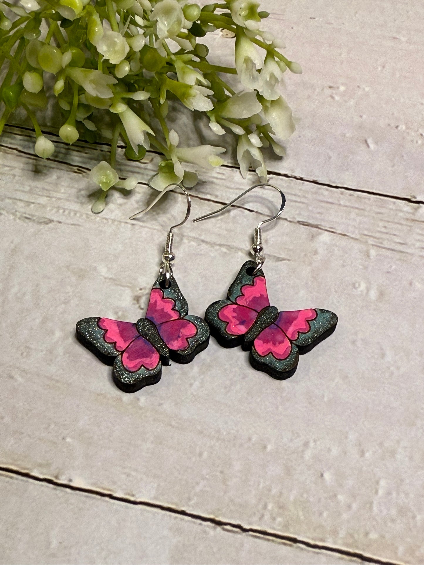 Butterfly Wood Earrings