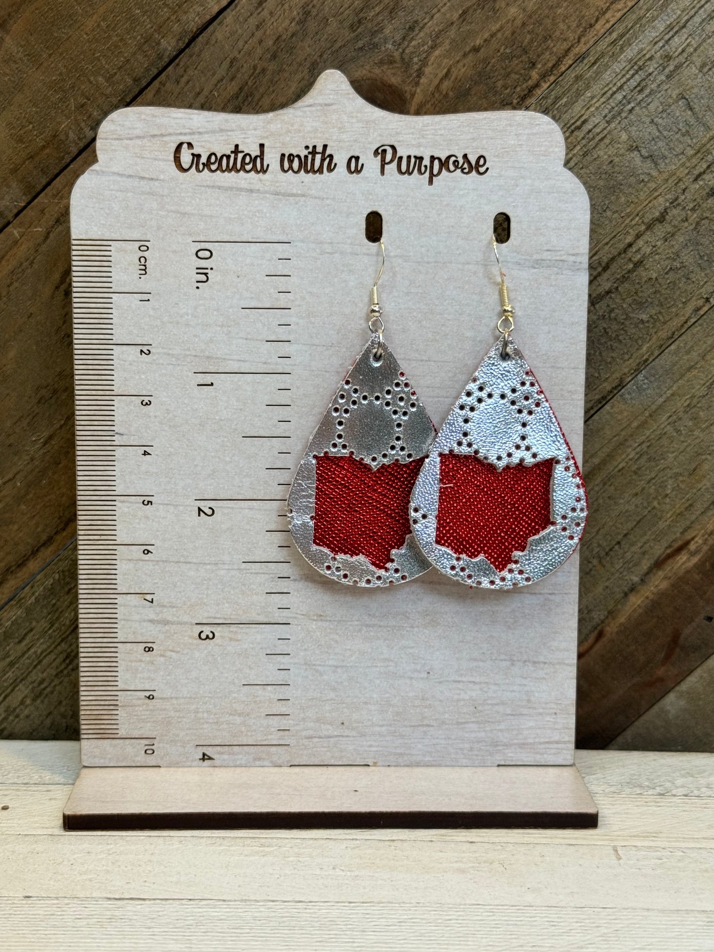 Metallic Red and Silver Ohio