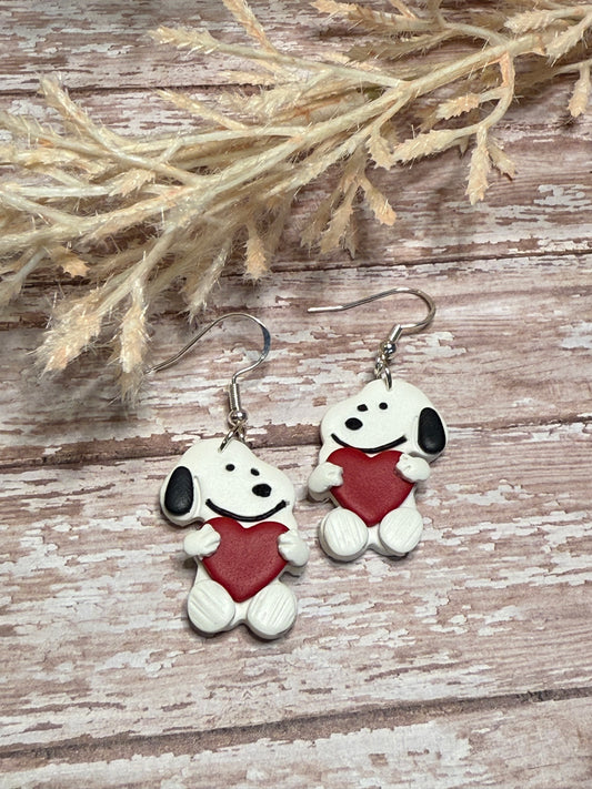 White Dog with Heart