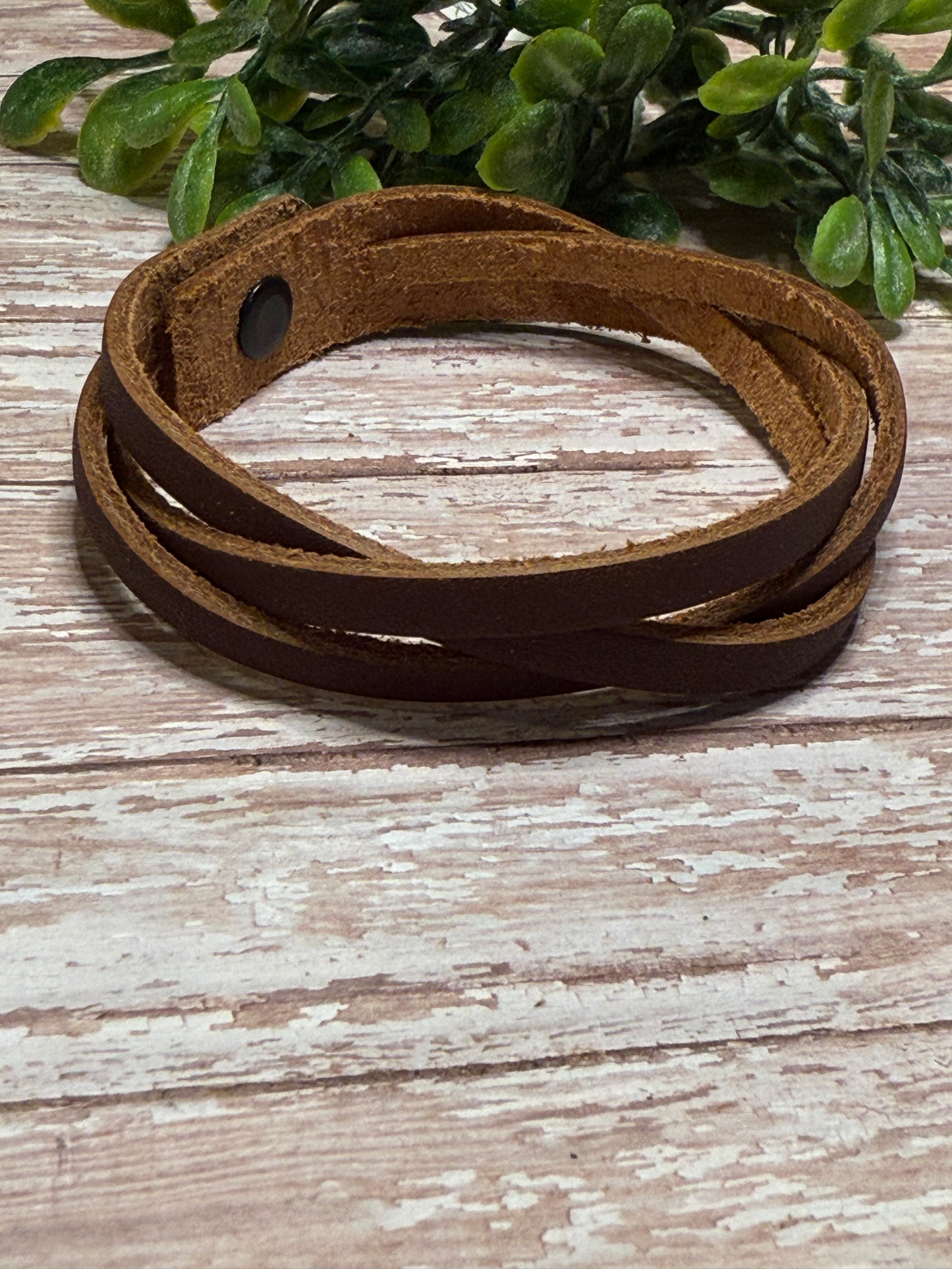 Loose Brown Braid Bracelet