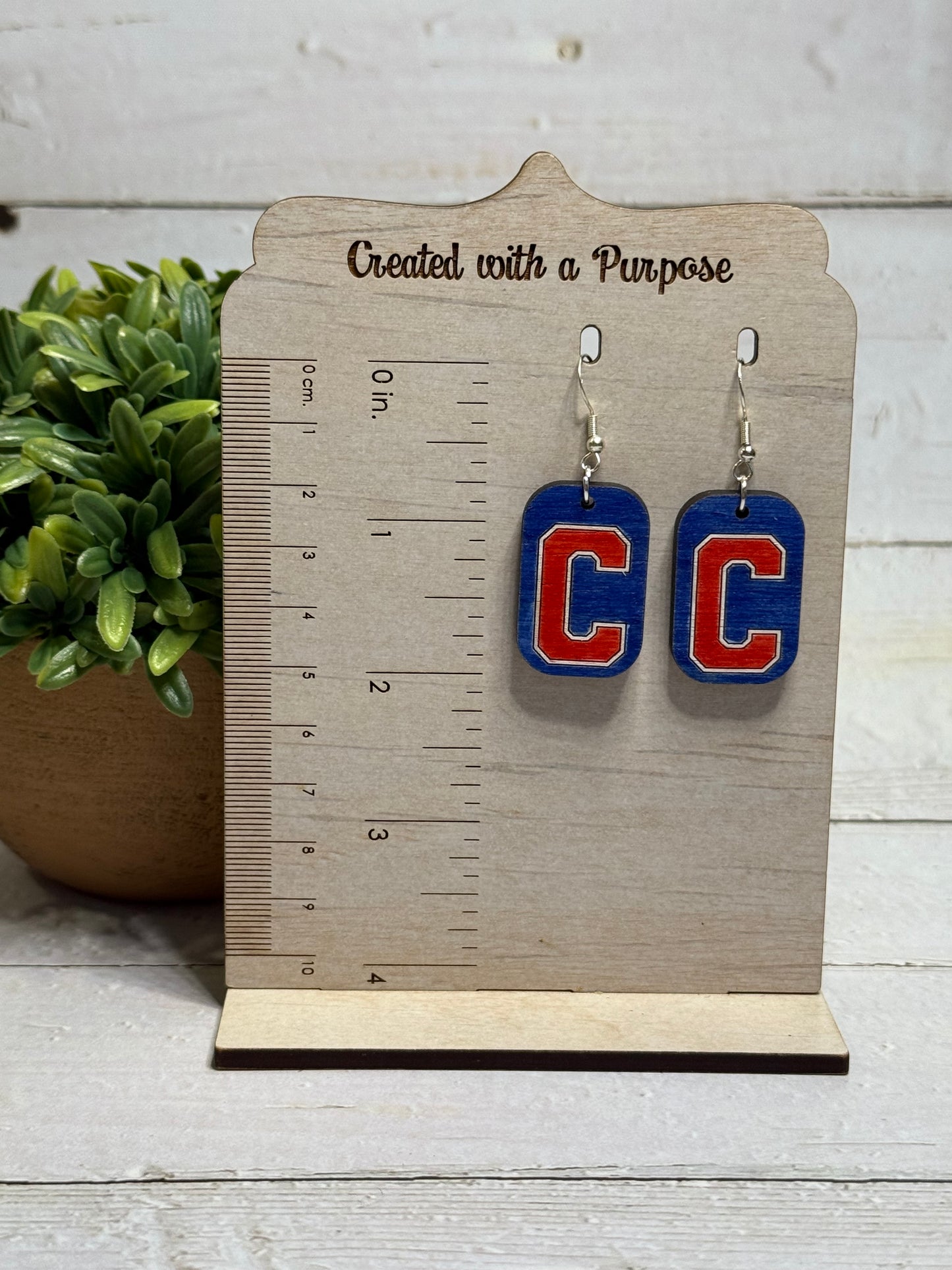 Red C Earrings