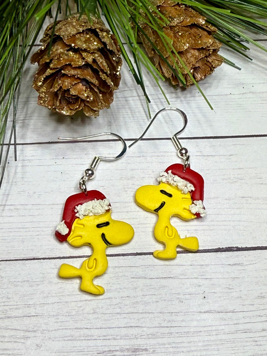 Yellow Bird with Santa Hat