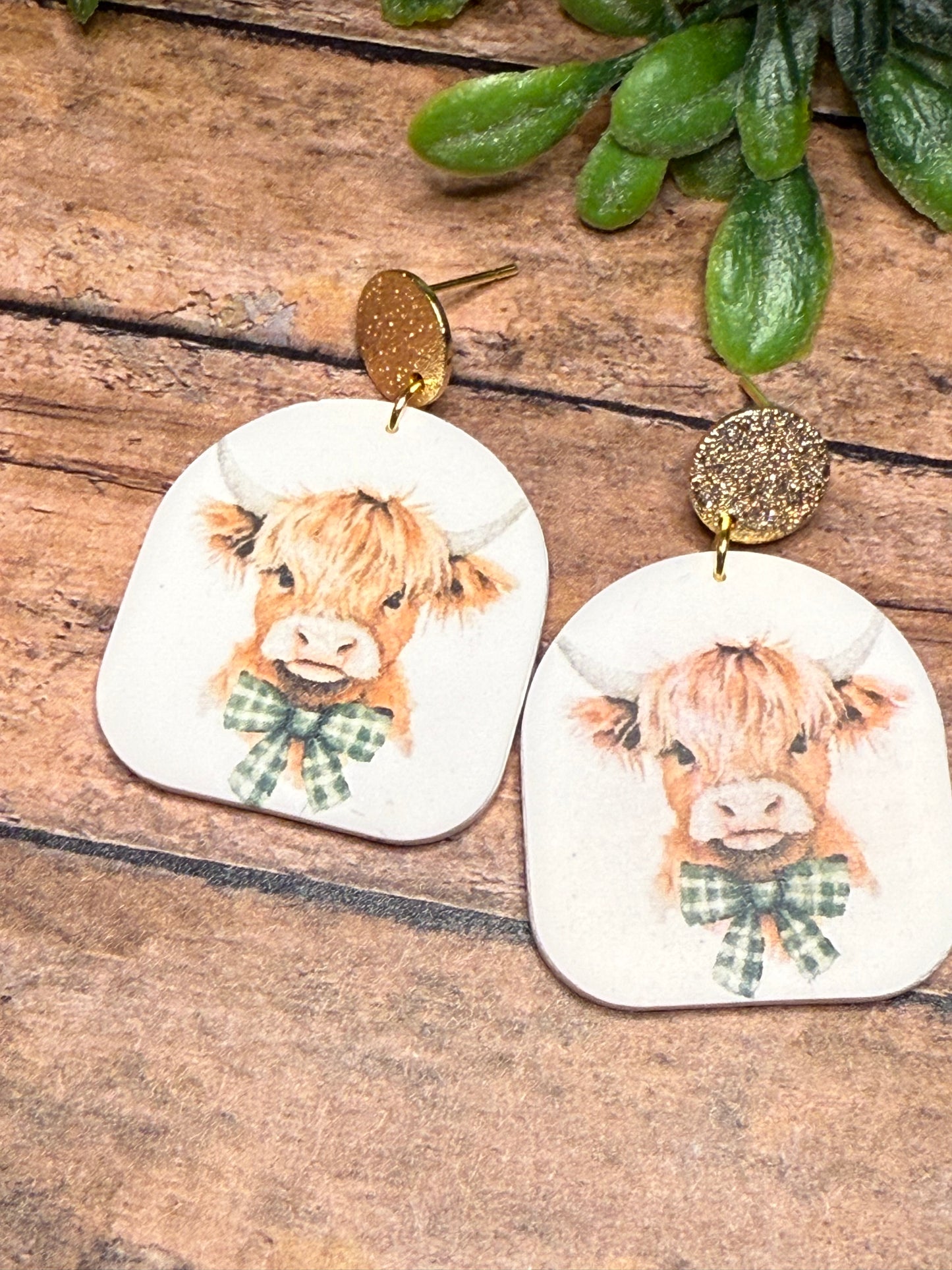 Cow with Green Bow