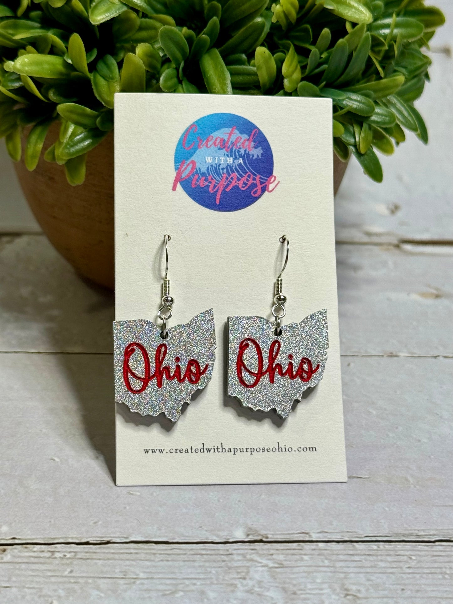 Silver Ohio Dangle