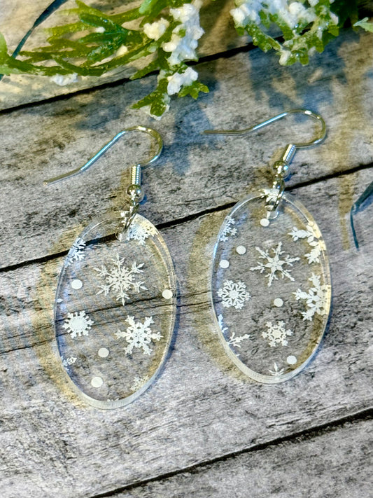Snowflake Acrylic Oval