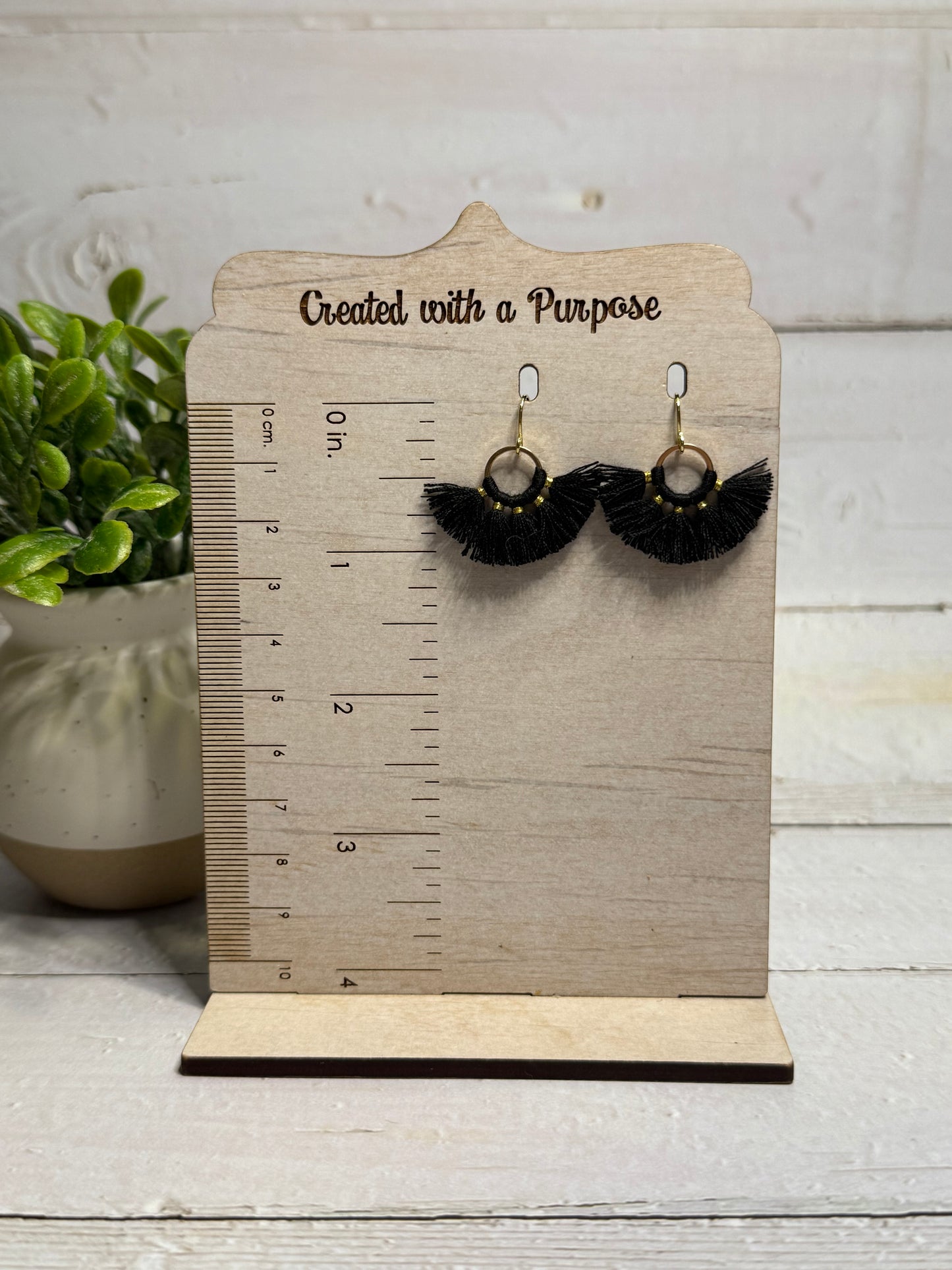 Black Circle Tassel