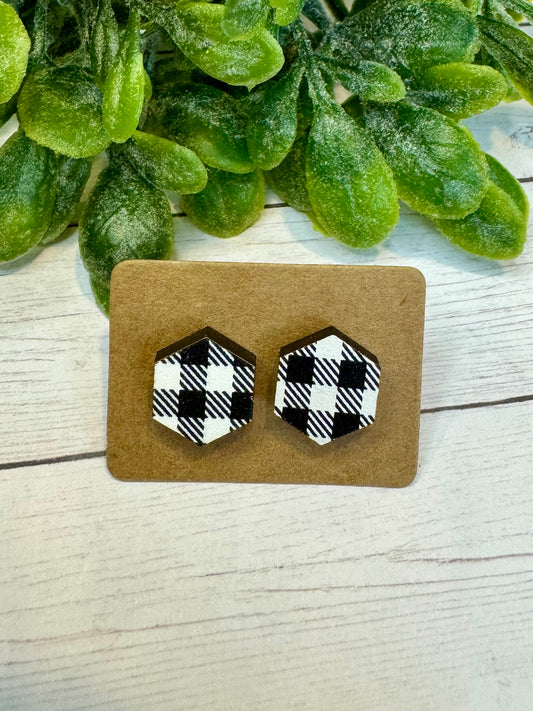 Black and White Hexagon