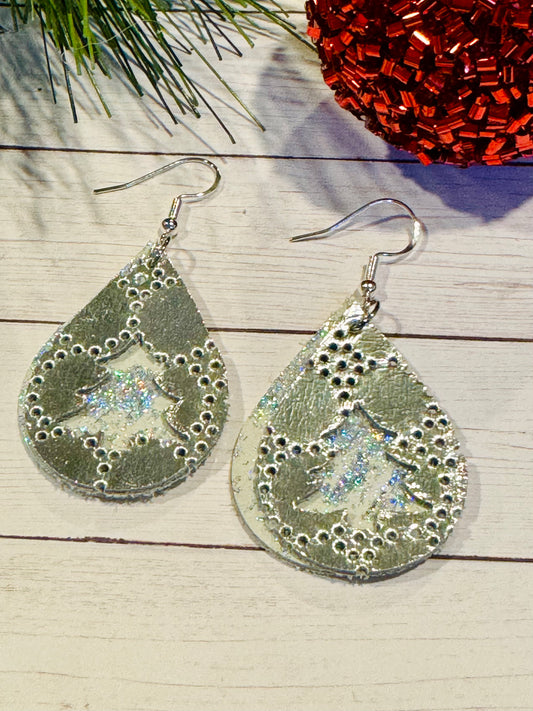 White Sparkle With Silver Christmas Tree