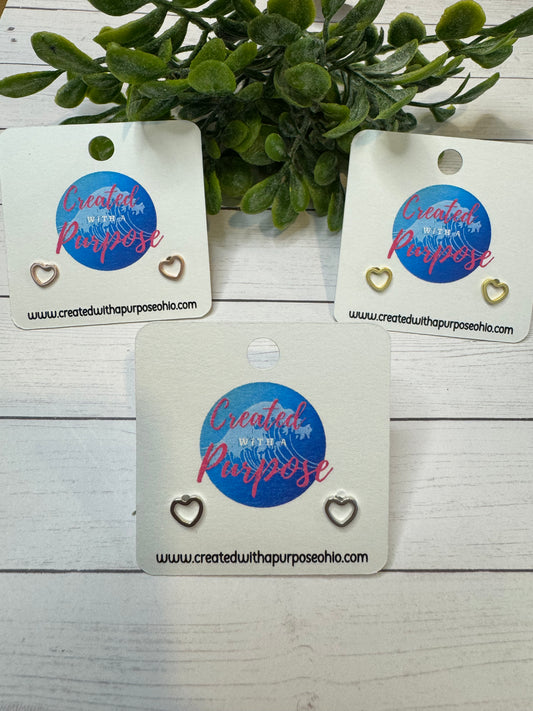 Heart Studs