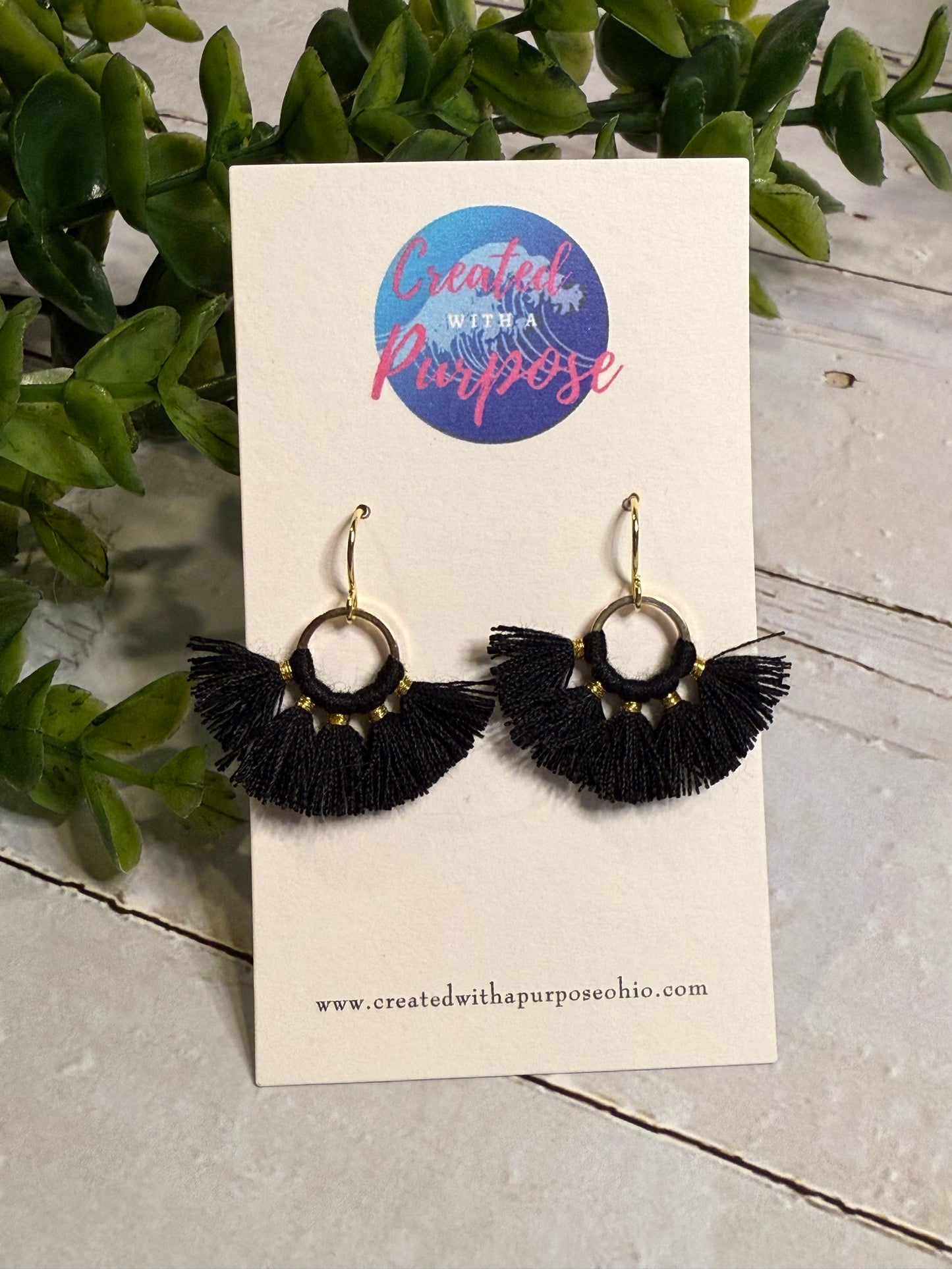 Black Circle Tassel