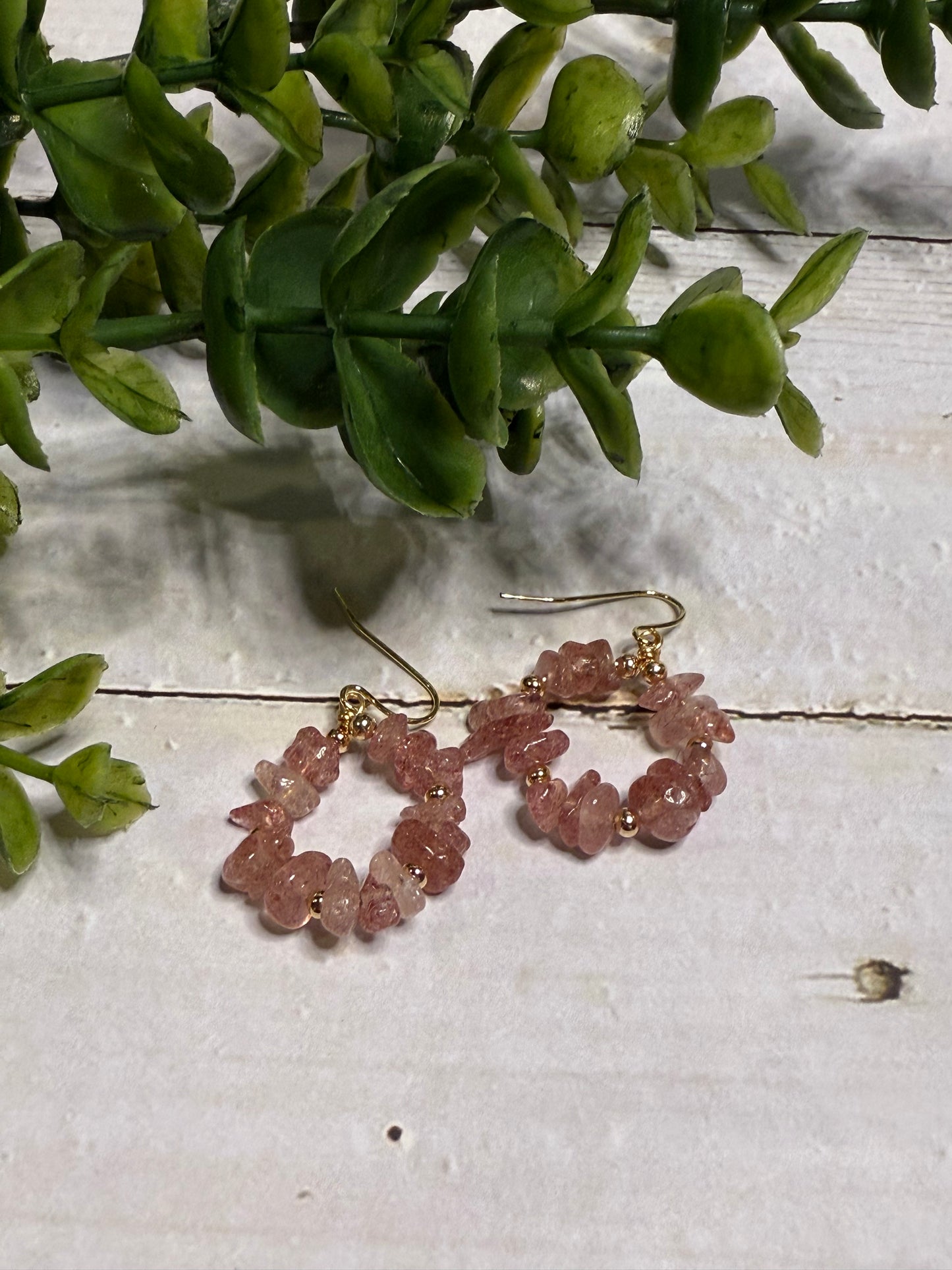Rose Circle Earrings