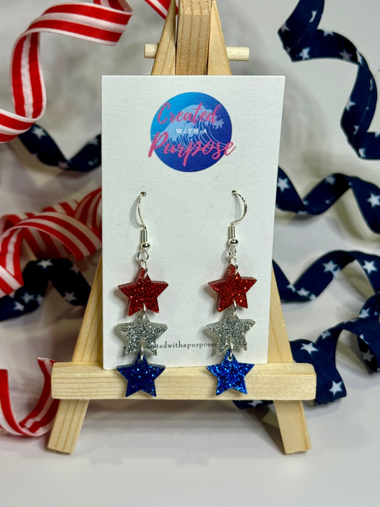 Sparkle Triple Star Dangle