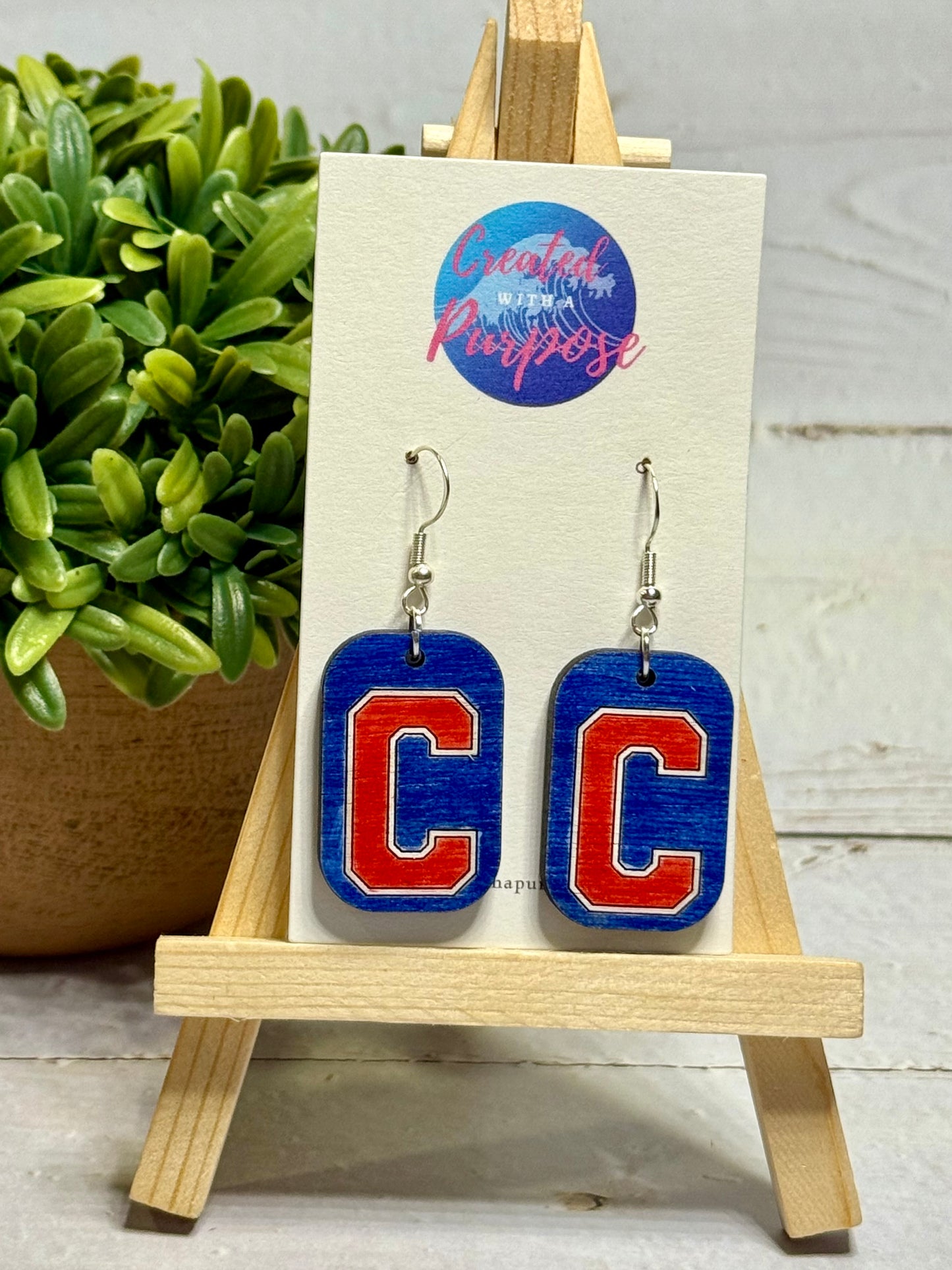 Red C Earrings