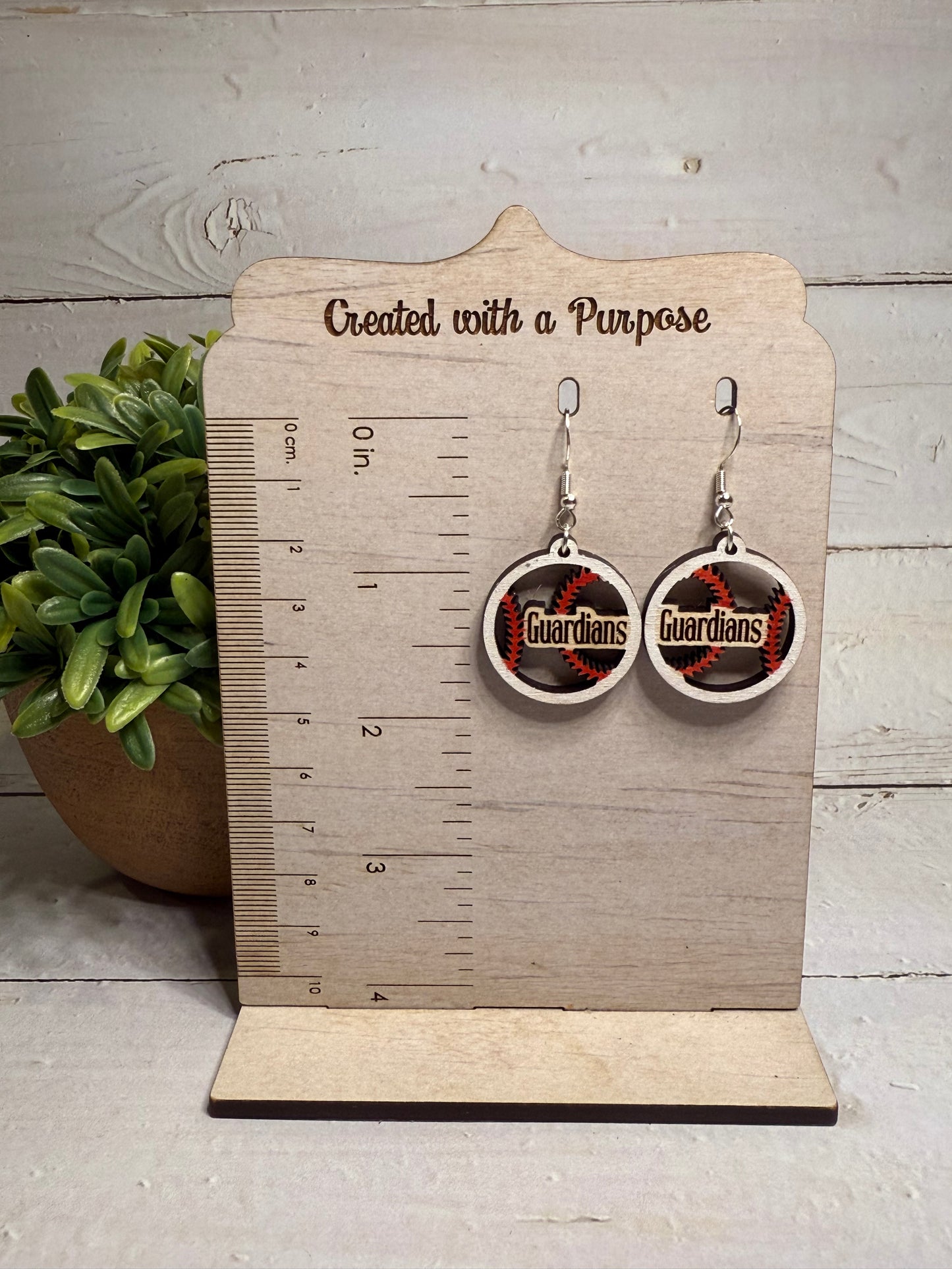 Guardians Baseball Earrings