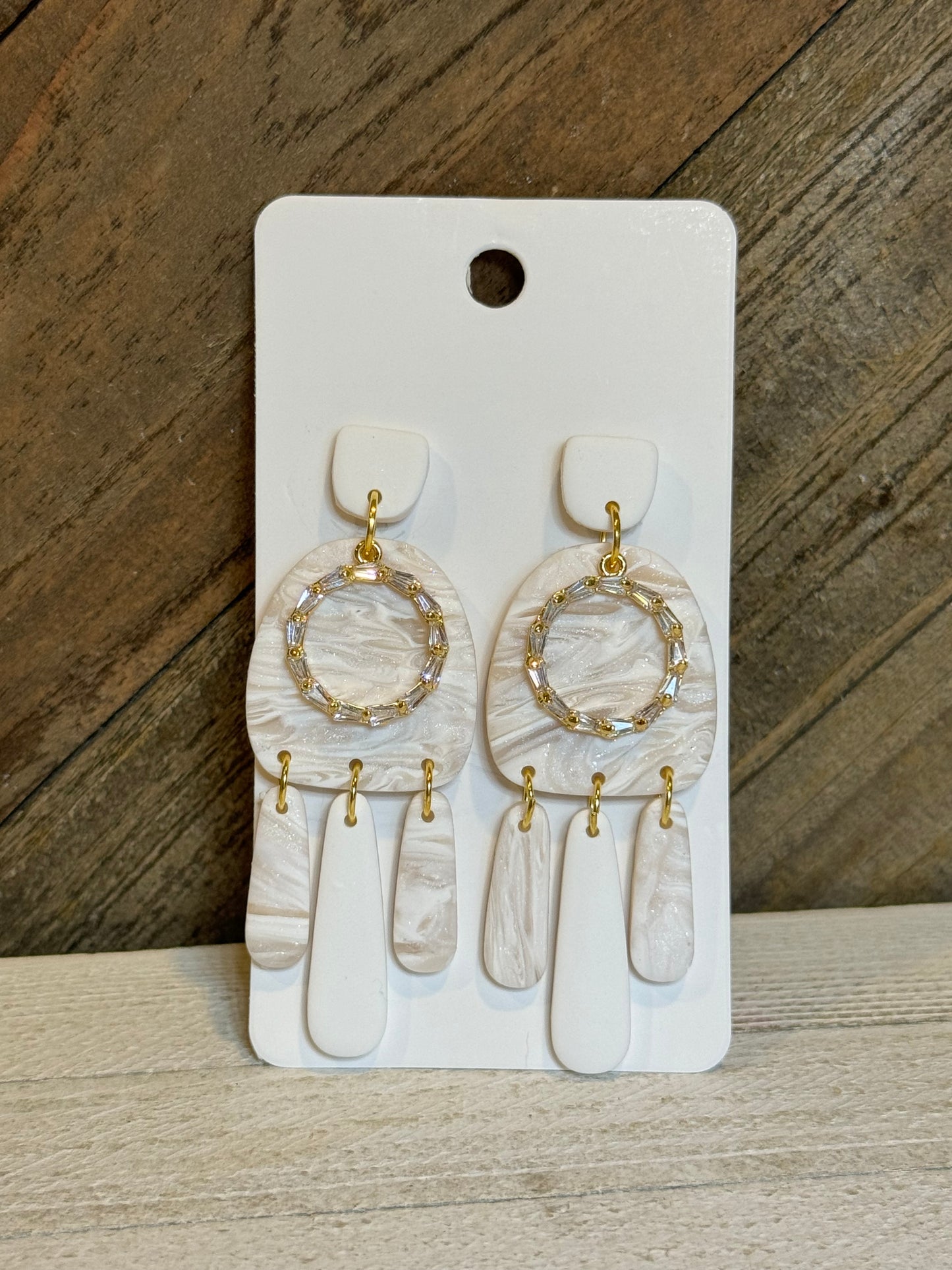 Triple Drop with Gold Circle Accent