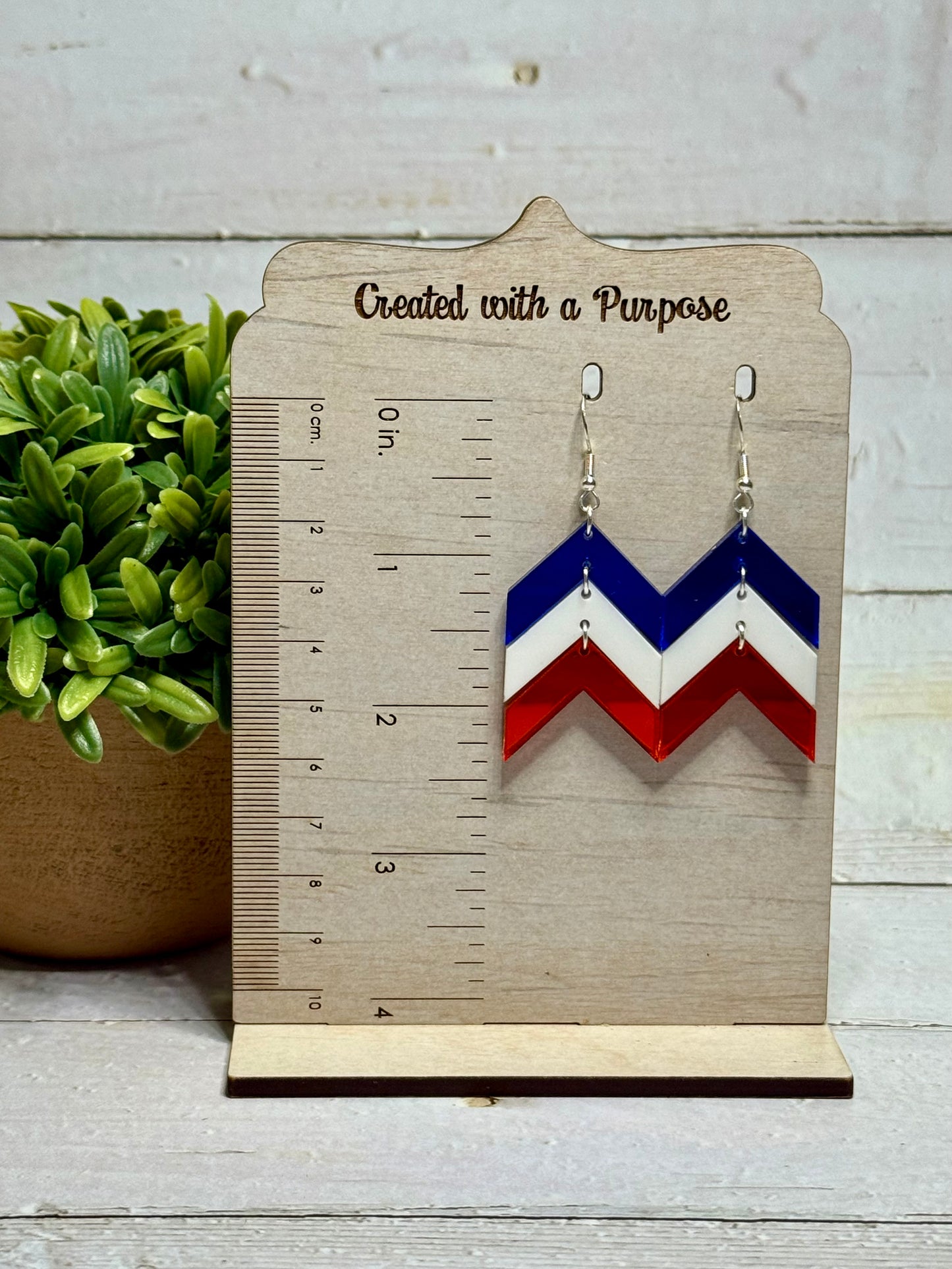 Blue, White, Red Chevron