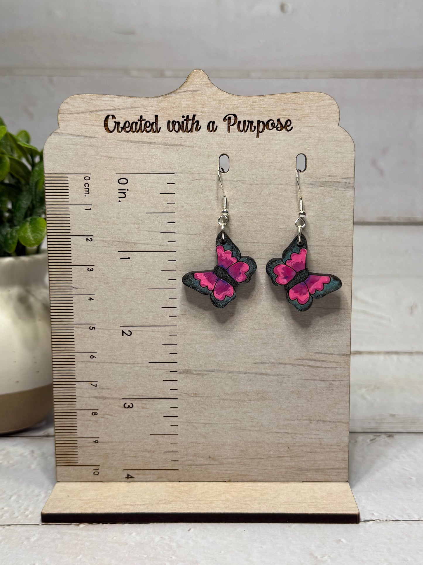 Butterfly Wood Earrings