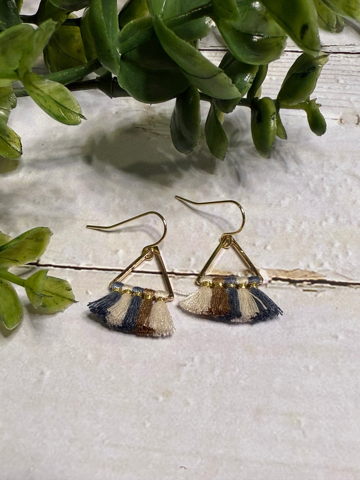 Triangle Tassel Earrings