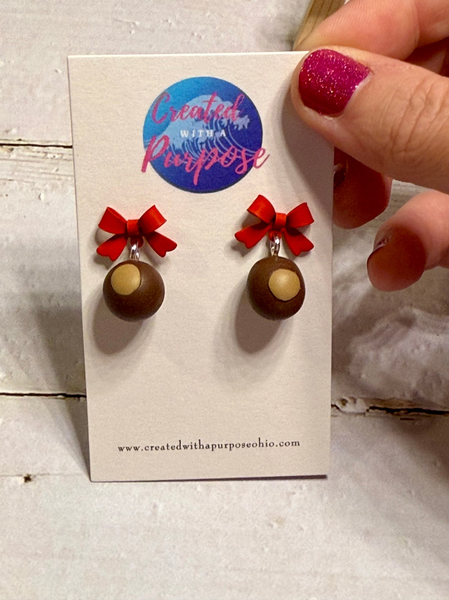 Dangle Buckeye Earrings