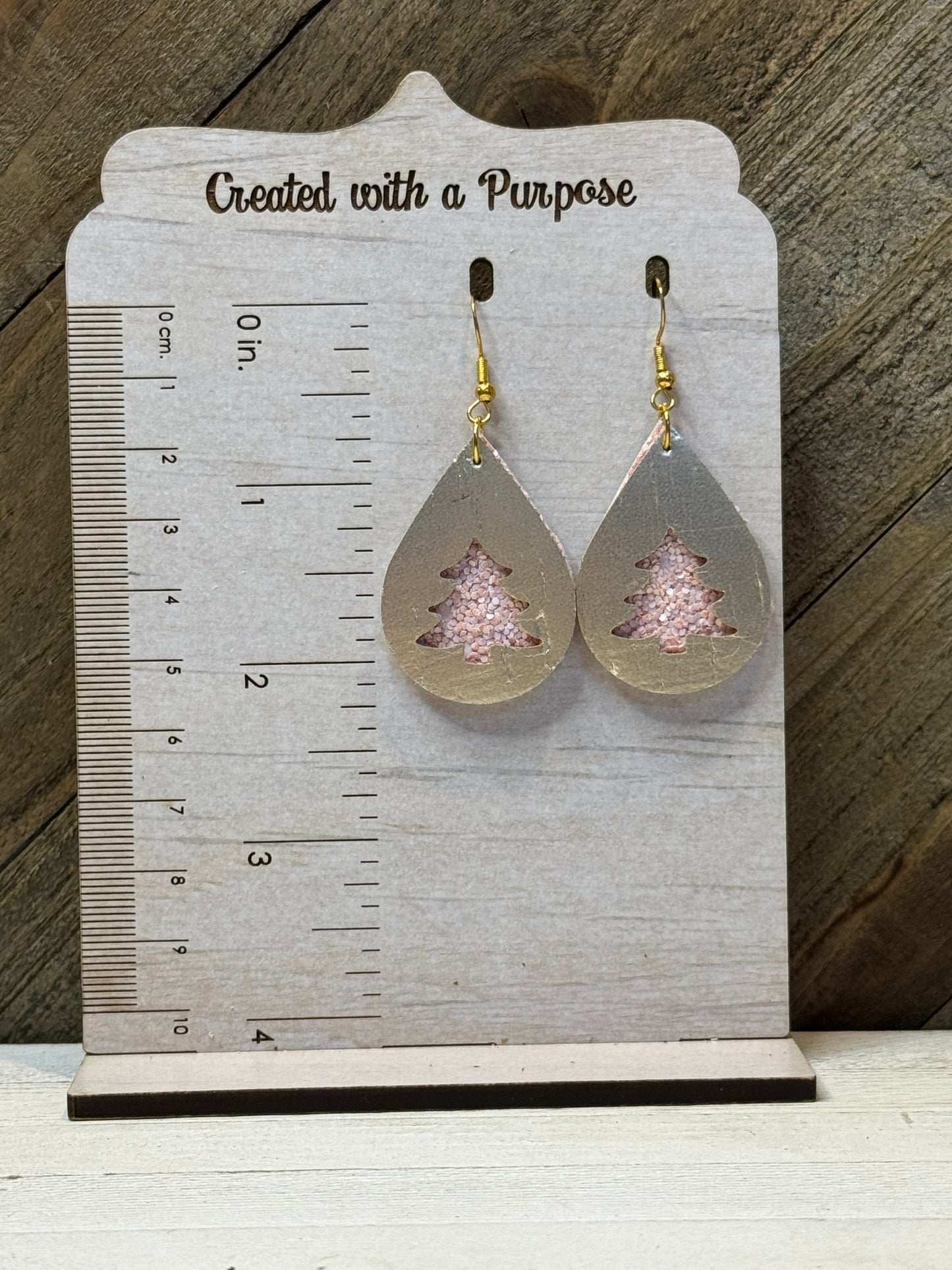Pink Sparkle with Gold Christmas Tree