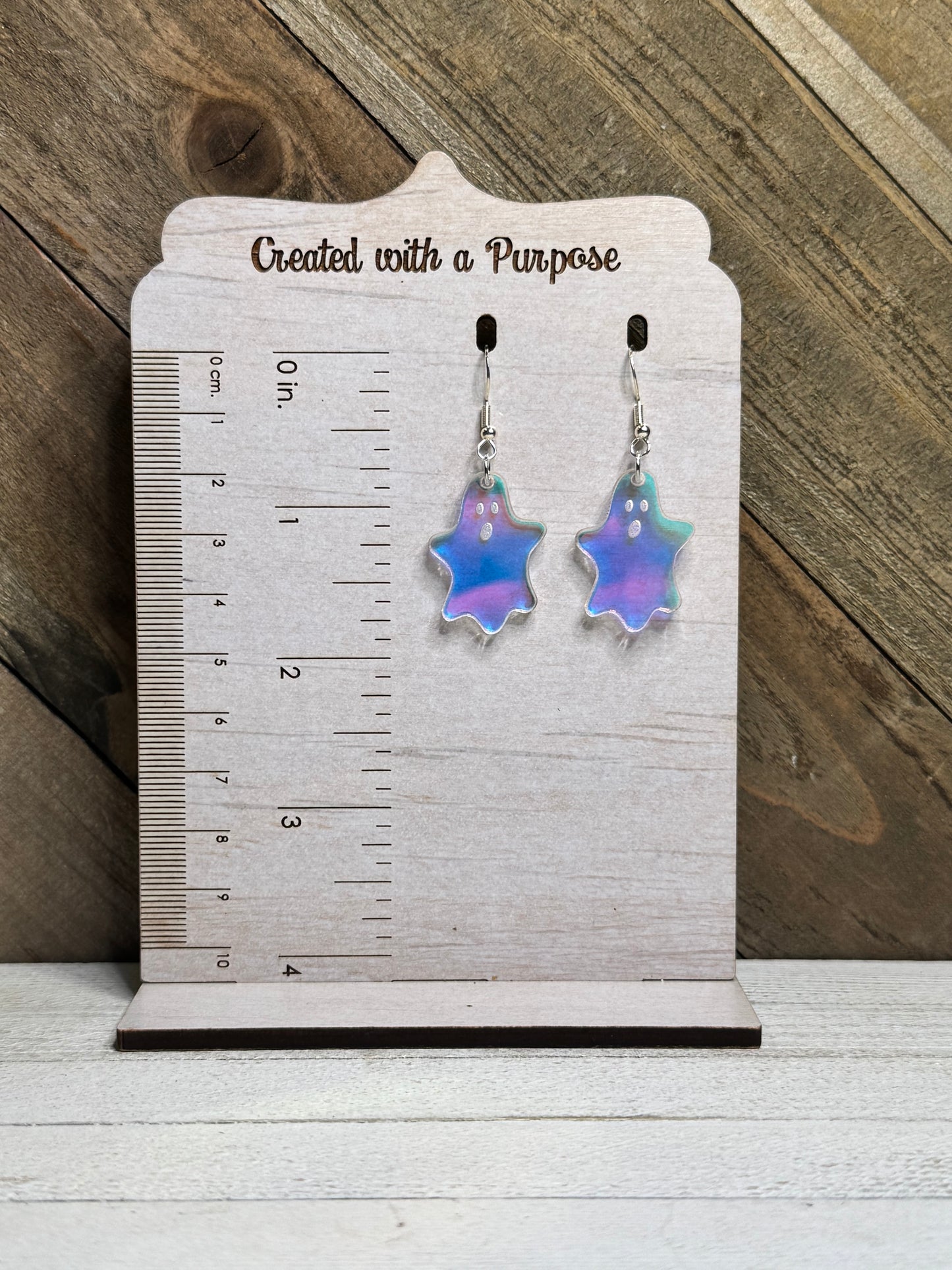 Iridescent Ghost Earrings