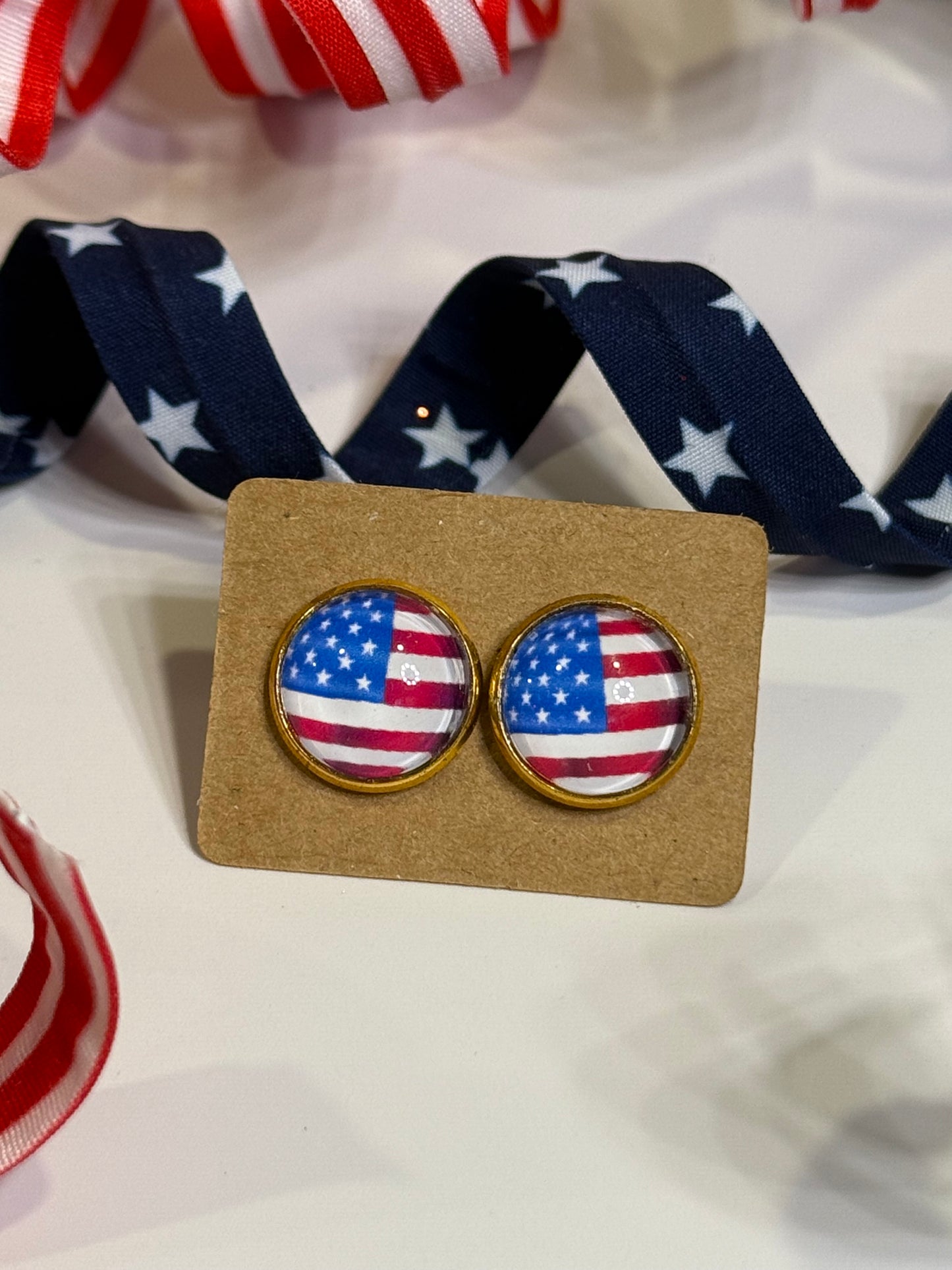 American Flag Studs