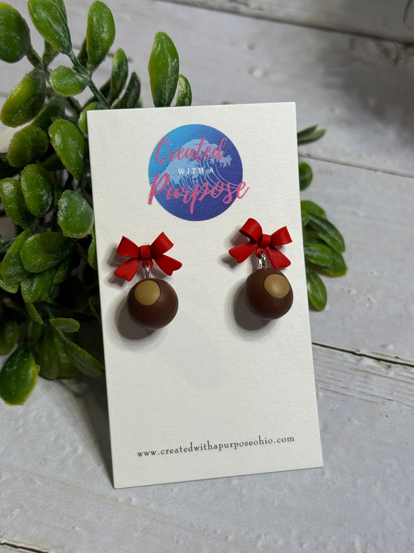 Dangle Buckeye Earrings