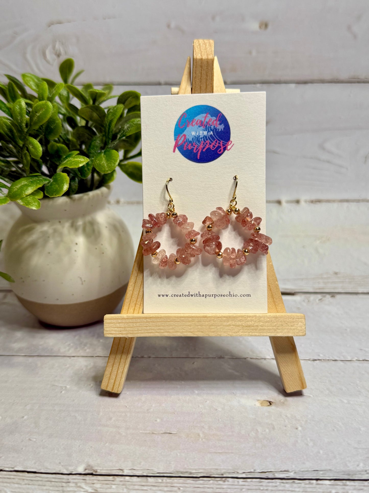 Rose Circle Earrings