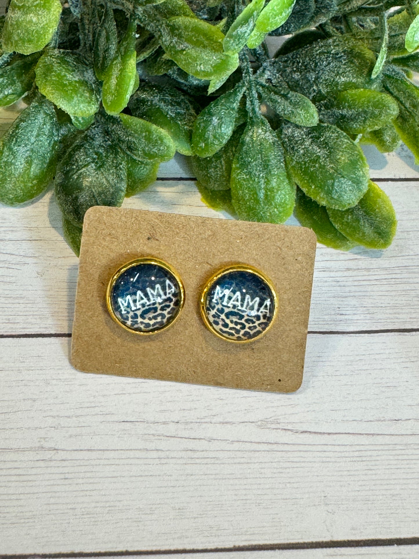 Mama Leopard Studs